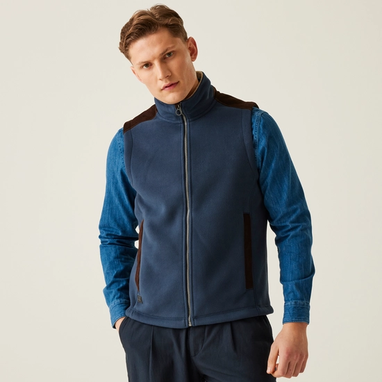 Men's Faversham Fleece Bodywarmer | Dark Khaki