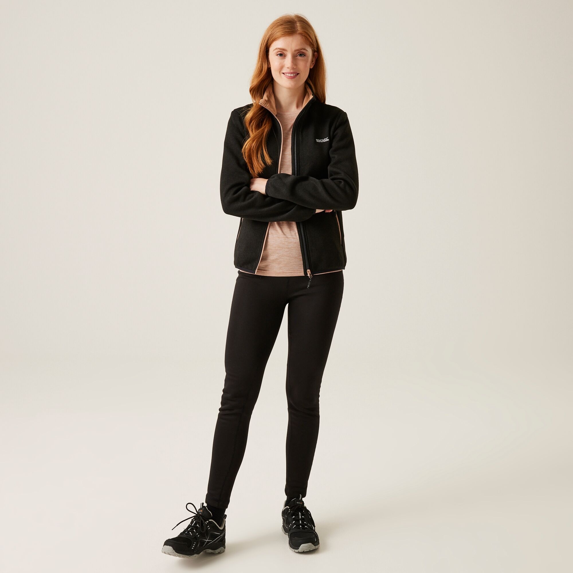 Women's Newhill Full Zip Fleece | Black Warm Taupe