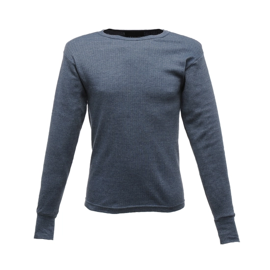 Men's Long Sleeve Thermal Vest | Denim Blue