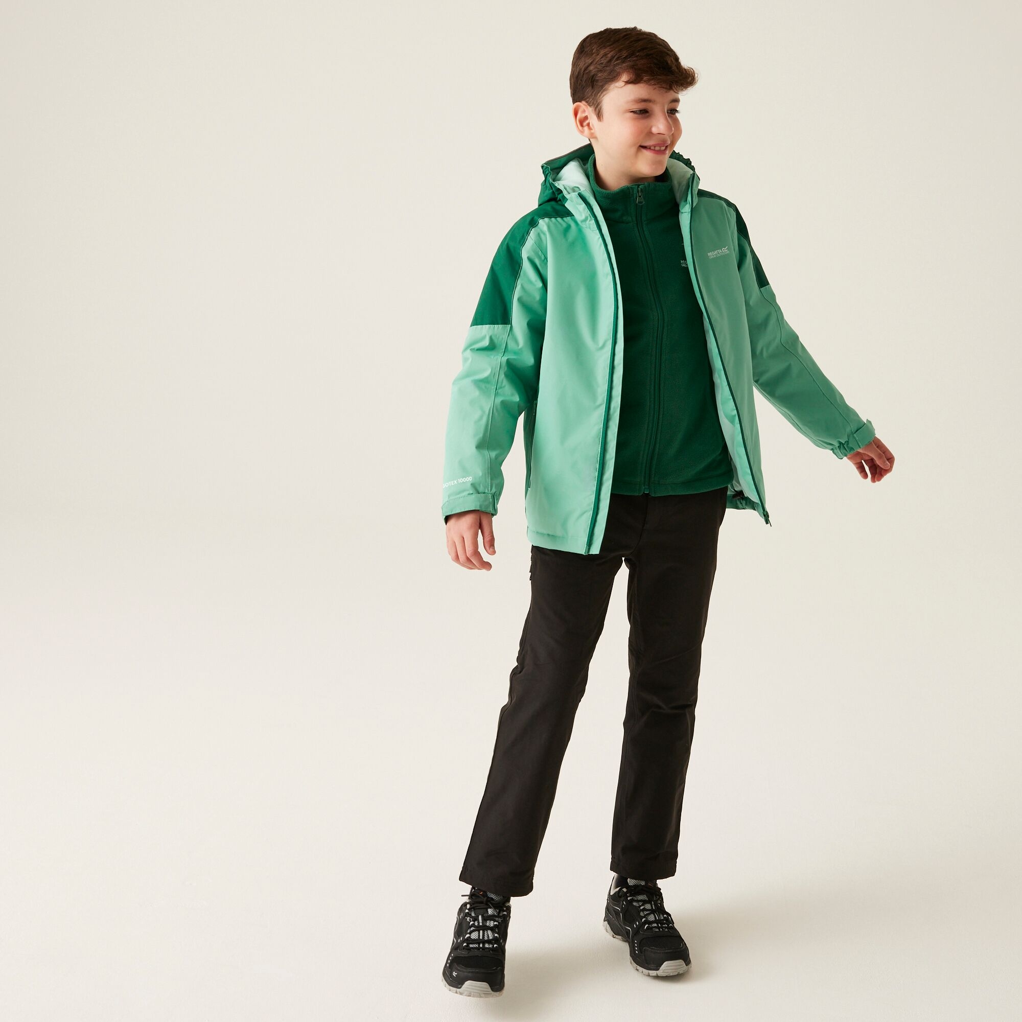 Kids' Hurdle V Waterproof Jacket | Dusty Green Rain Forest