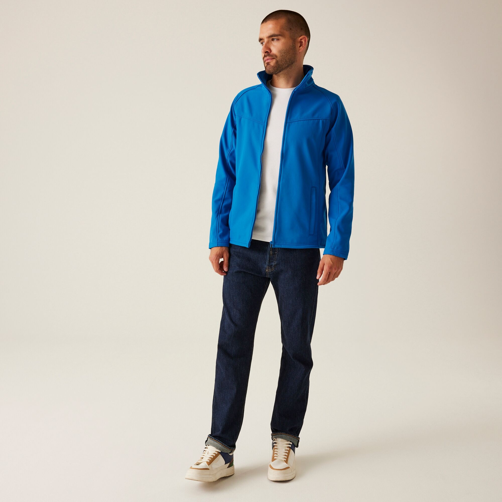 Men's Uproar Softshell Jacket | Oxford Blue Seal Grey
