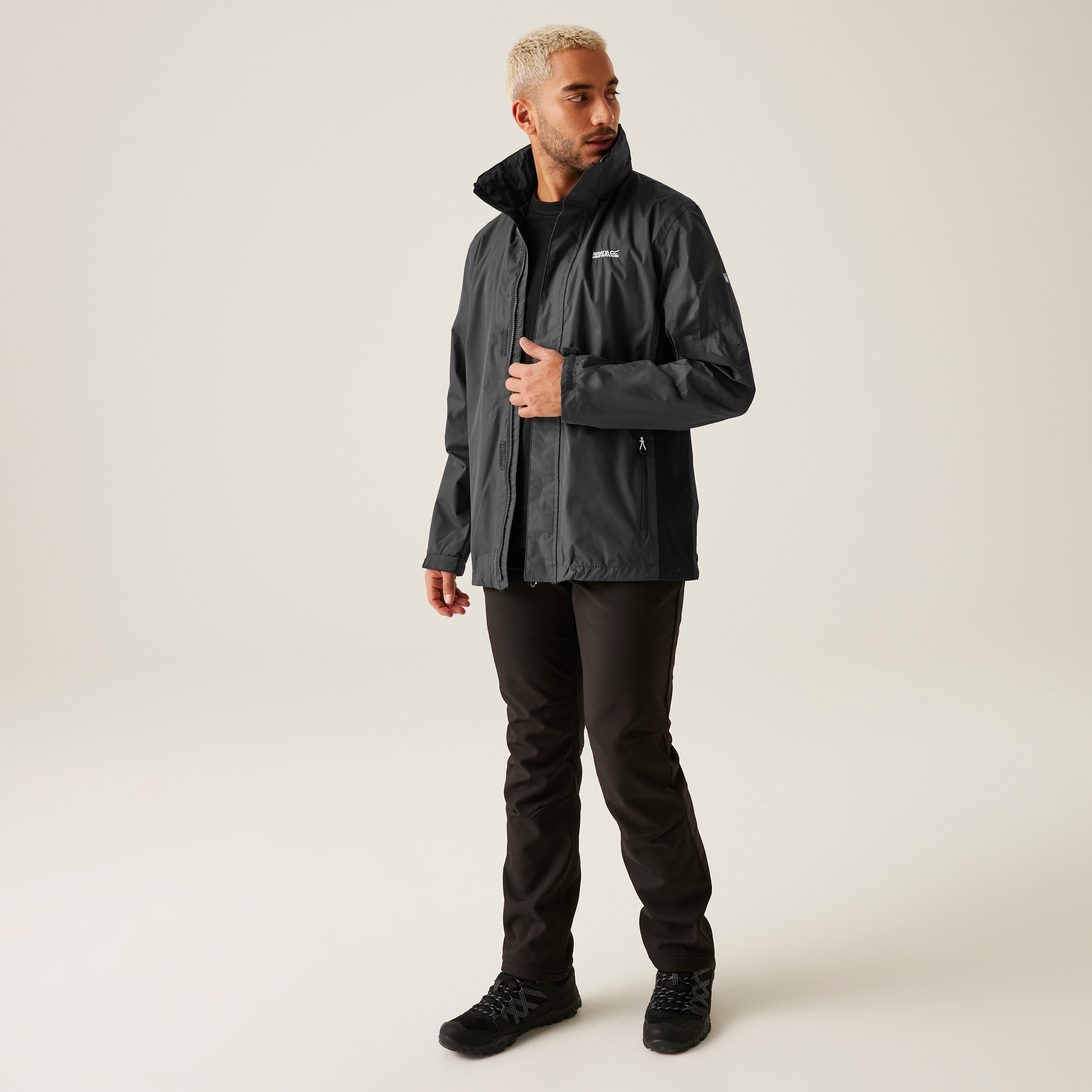 Men's Matt Waterproof Jacket | Ash Black