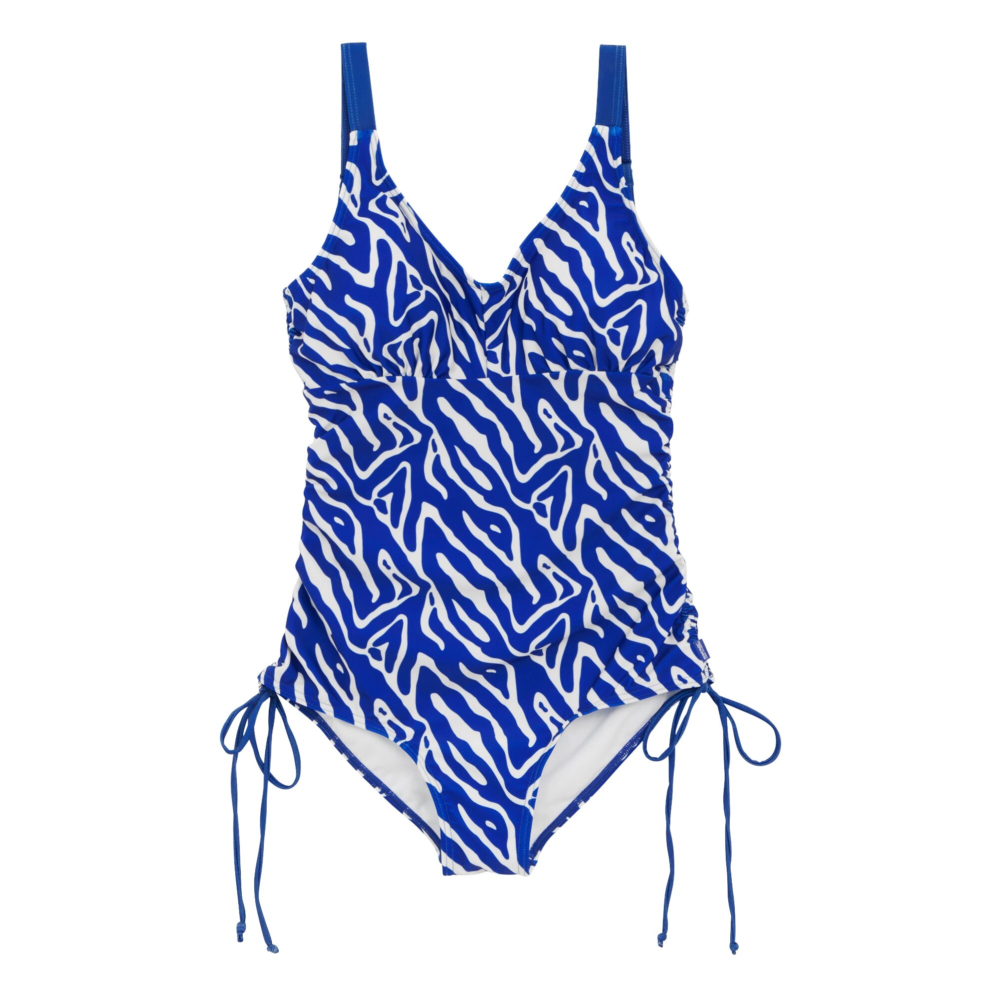 Women's Alinae Swimsuit | Brightest Blue Abstract Print