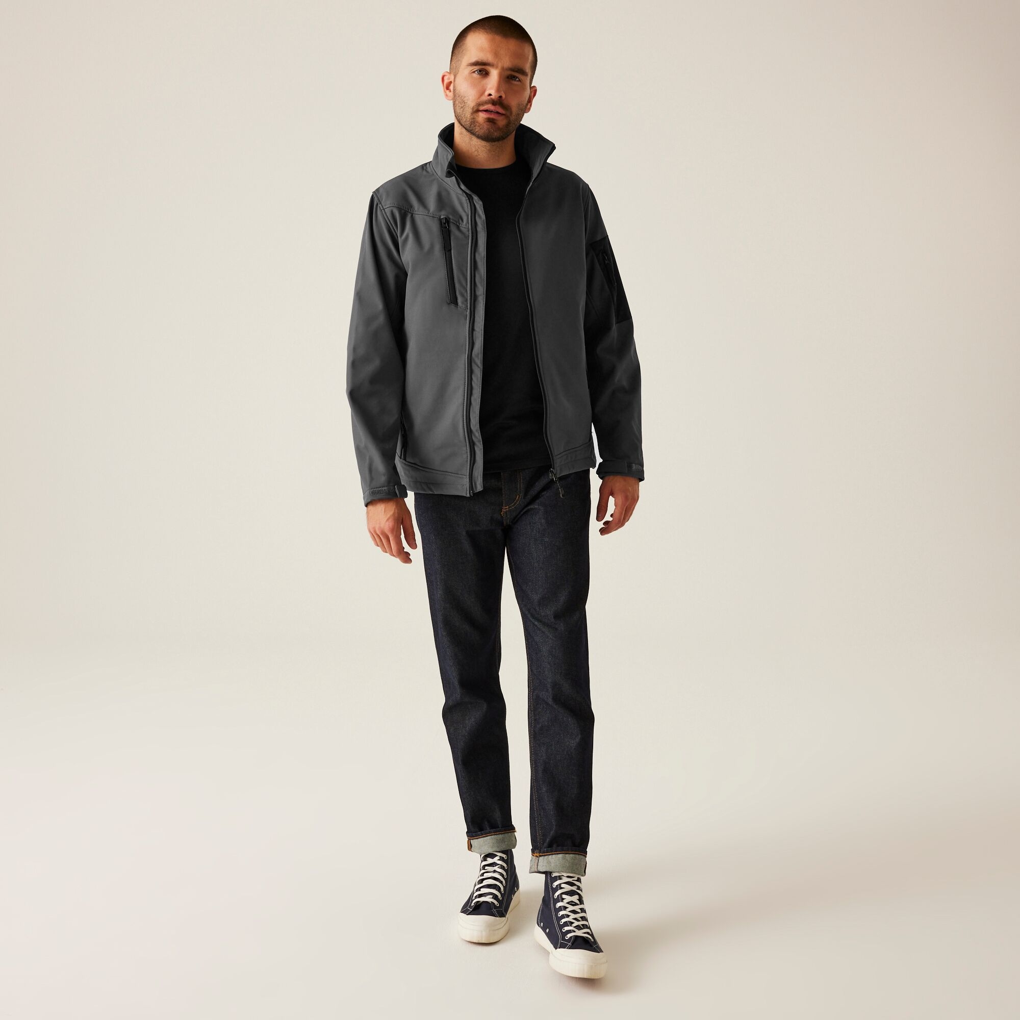 Men's Arcola 3 Layer Membrane Softshell Jacket | Seal Grey Black