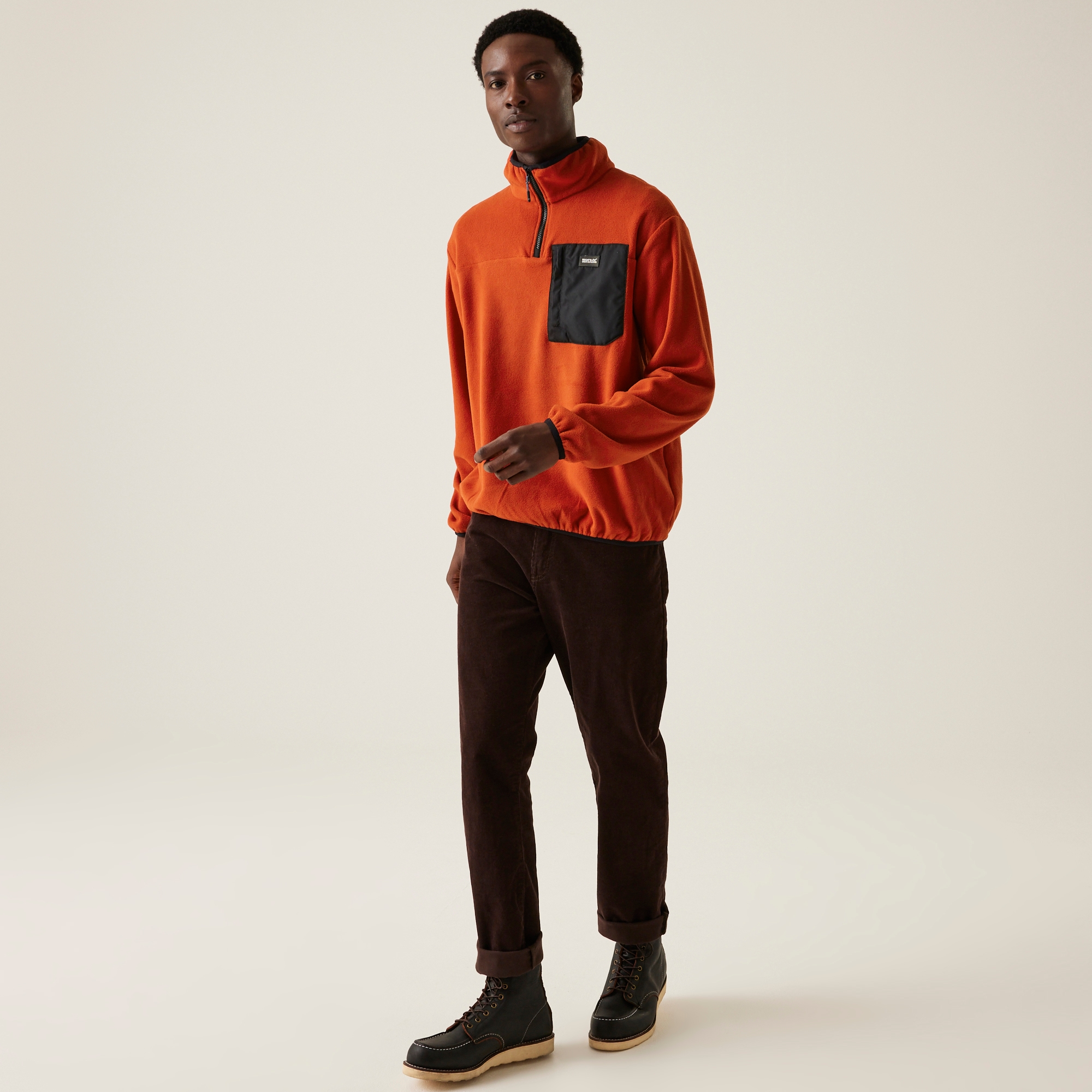 Men's Frankie Half Zip Fleece | Red Ochre