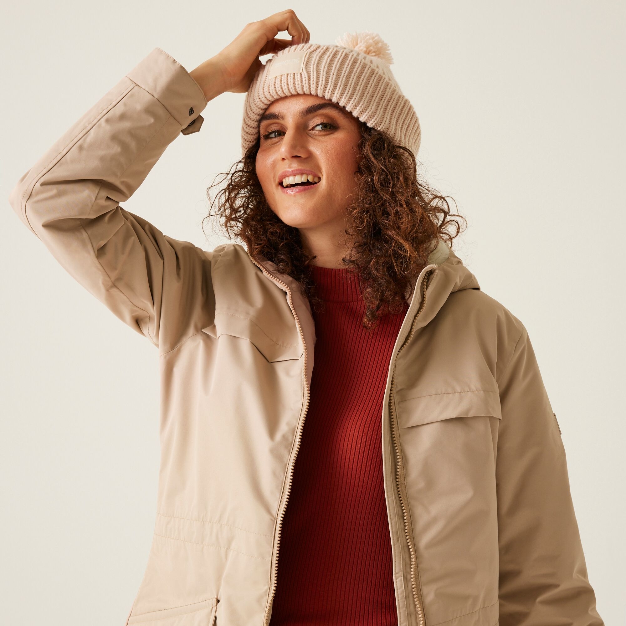 Women's Romine II Waterproof Parka Jacket | Warm Taupe Light Vanilla