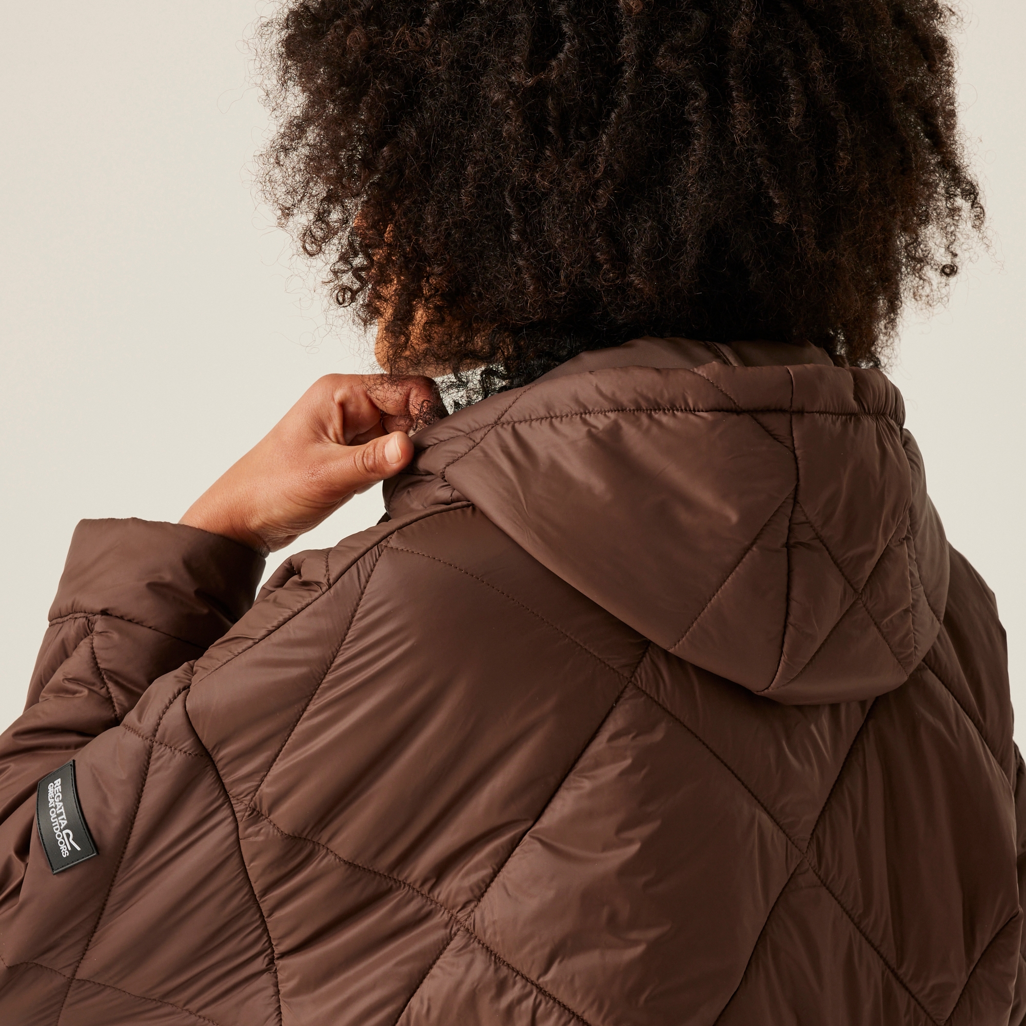 Women's Emila Quilted Jacket | Dark BrownWarm Taupe