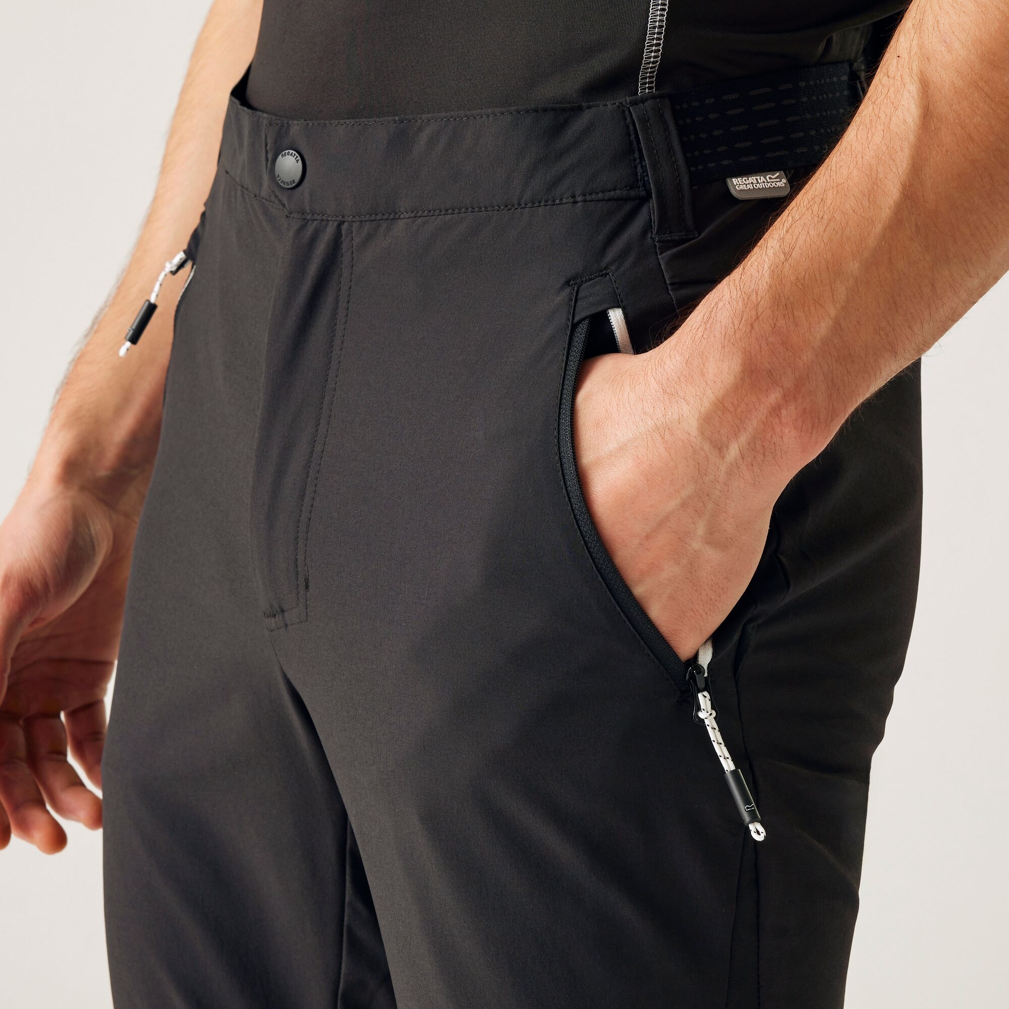 Men's Mountain Zip Off Walking Trousers | Black