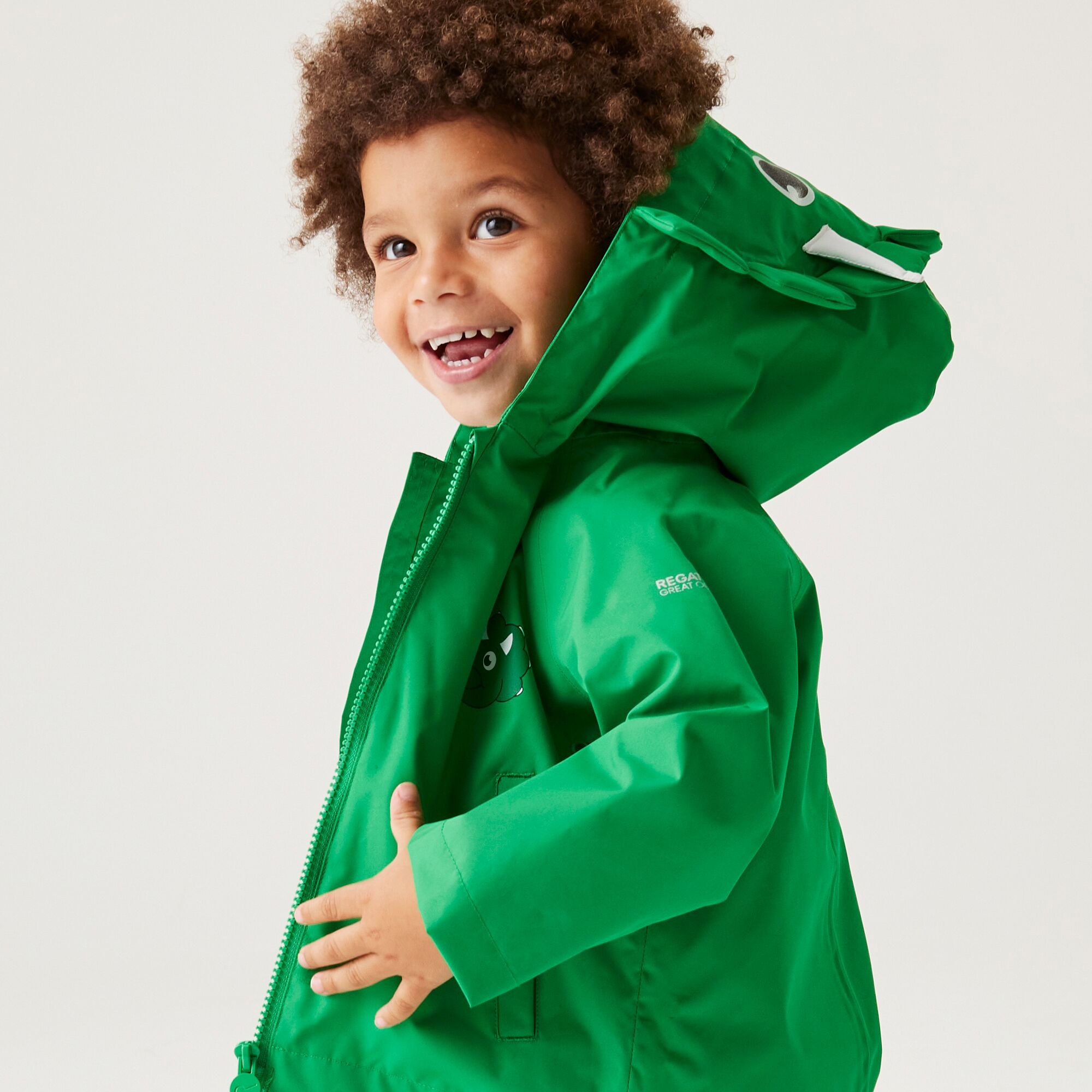 Kids' Animal Waterproof Jacket | Stompy The Dinosaur Jelly Bean