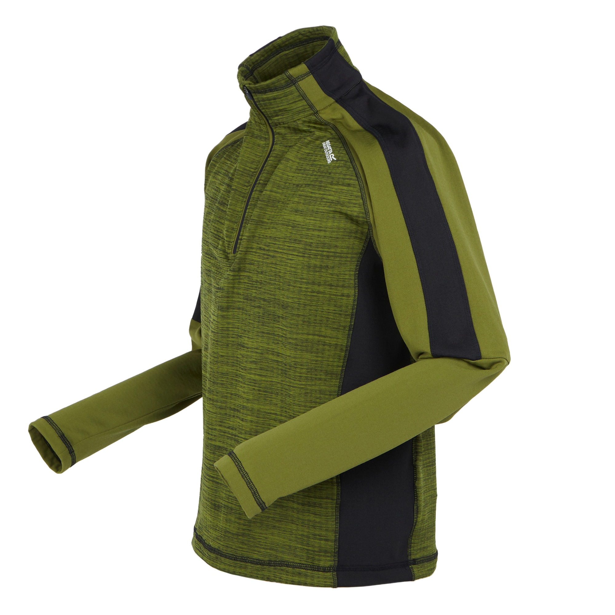 Men's Hepley Half Zip Lightweight Fleece | Nephrite Green Black