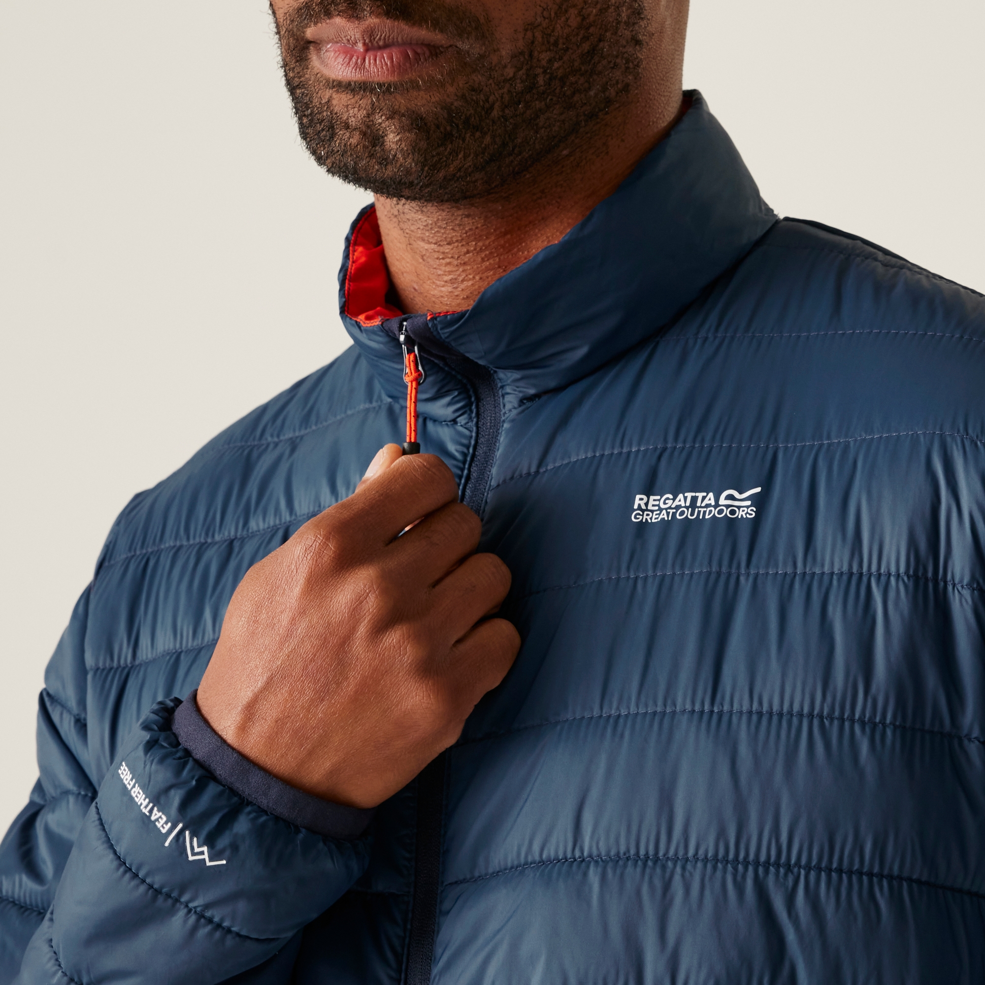 Men's Hillpack II Insulated Jacket | Moonlight Denim Tangerine Tango