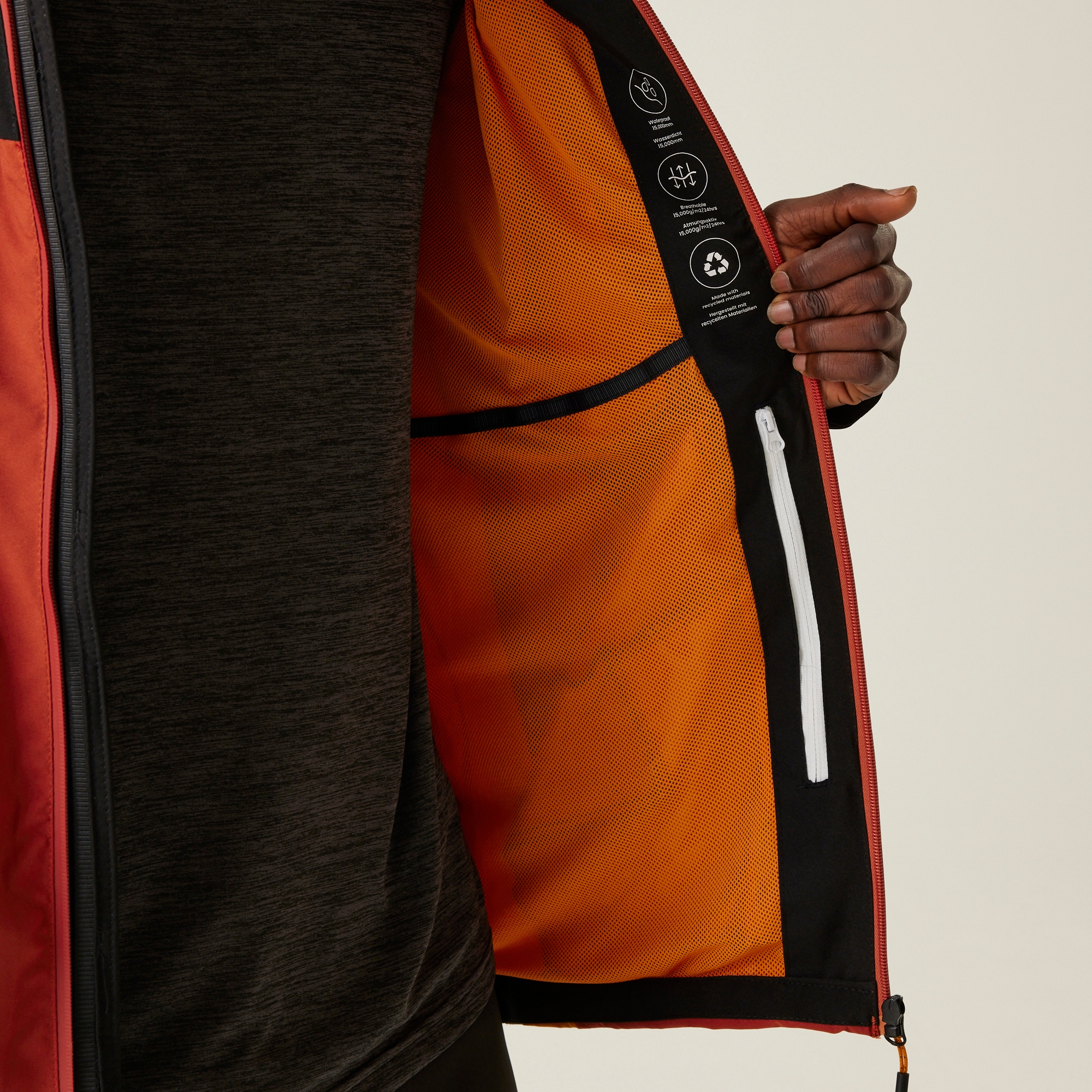Men's Birchdale Waterproof Jacket | Red Ochre Black