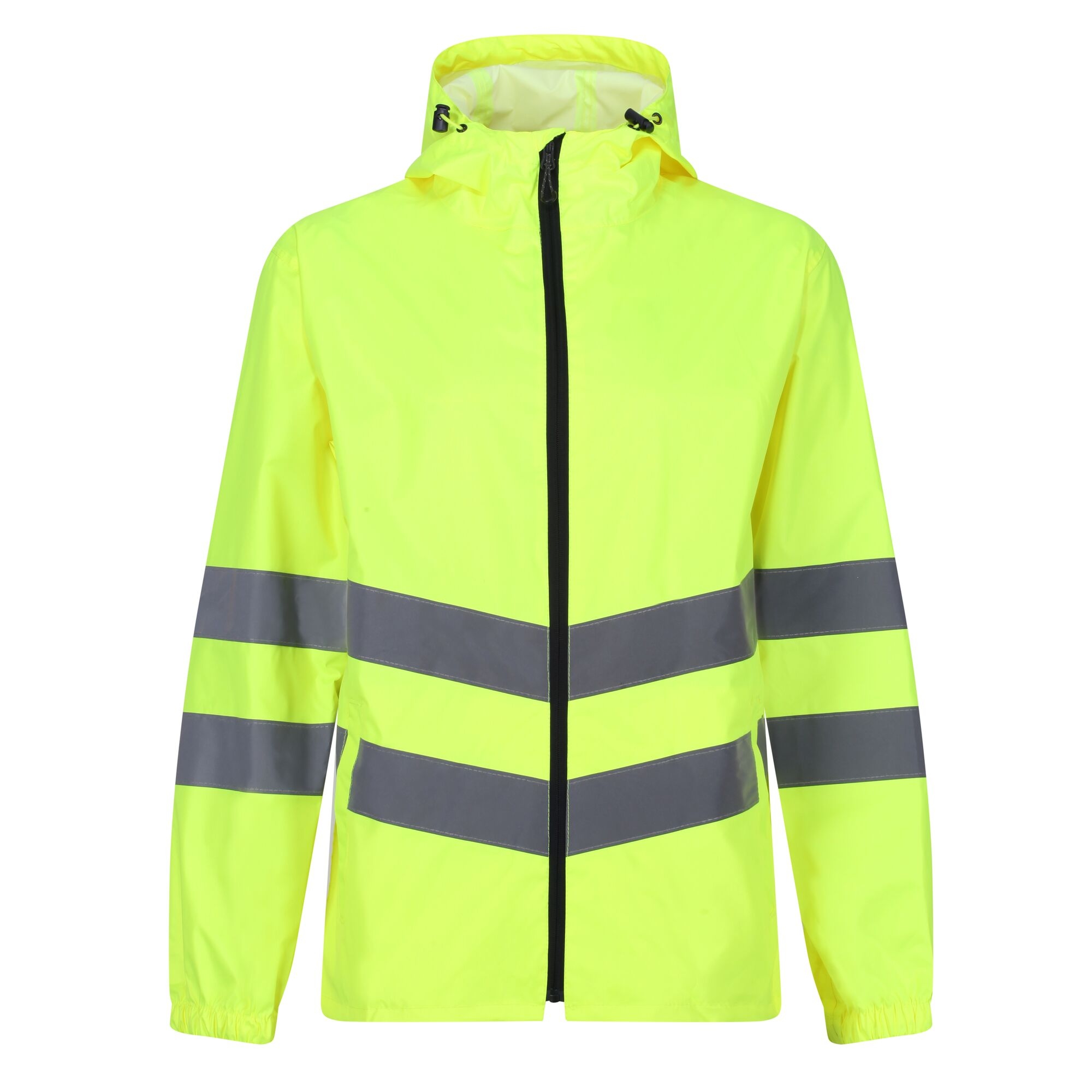 Men's Hi-Vis Pro Waterproof Reflective Packaway Work Jacket | Yellow