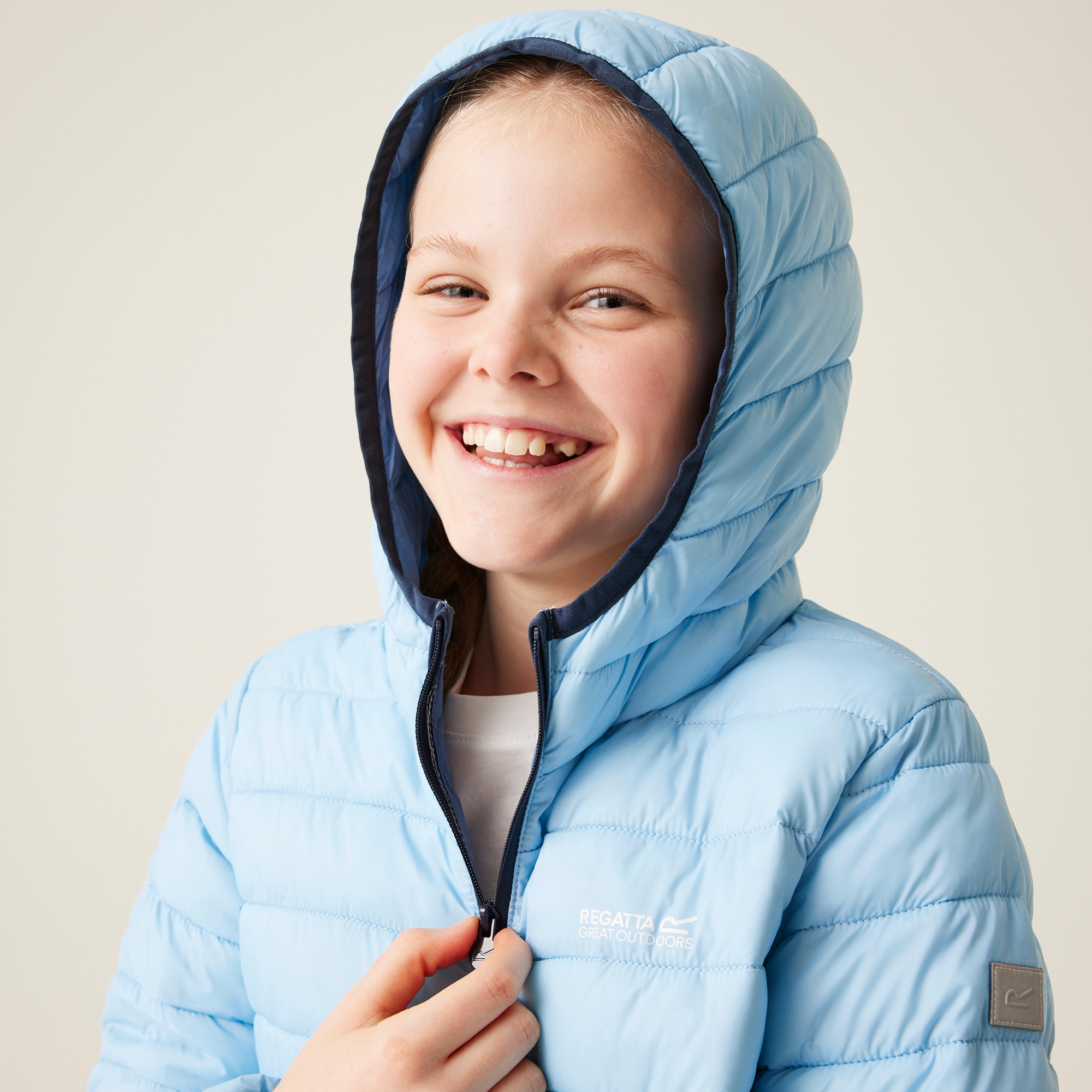 Kids' Hooded Marizion Padded Jacket | Clear Sky Coronet Blue