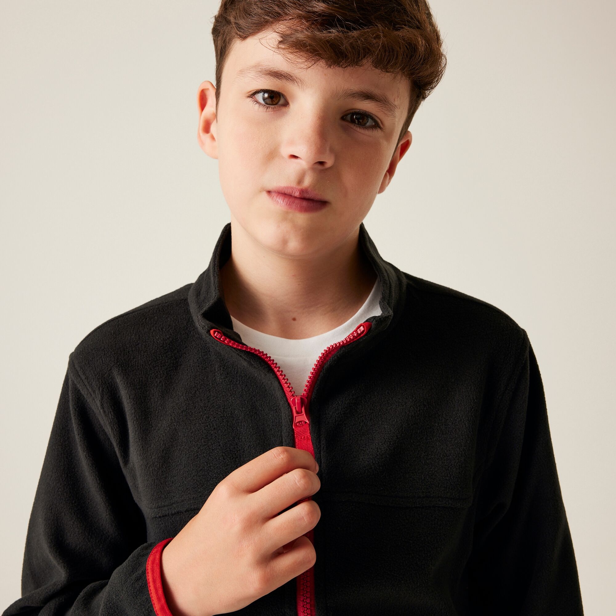 Kids' Full Zip Micro Fleece | Black