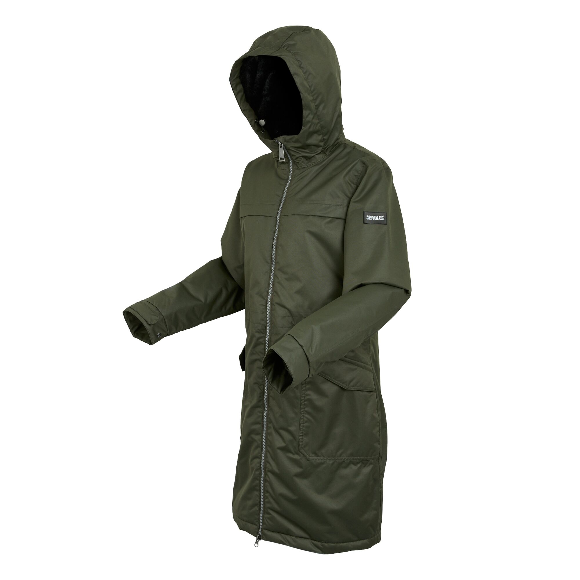 Women's Romine II Waterproof Parka Jacket | Dark Khaki Black