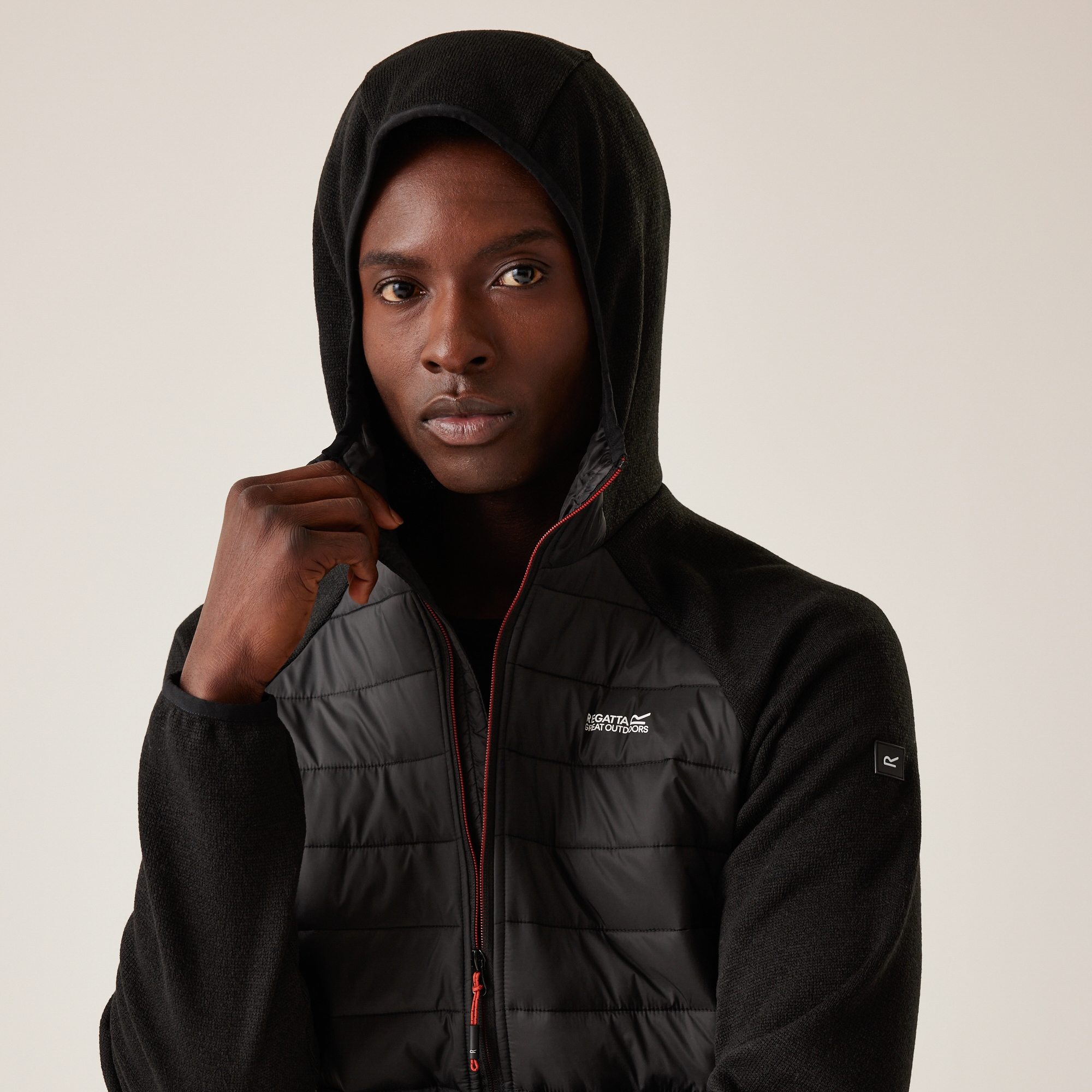 Men's Newhill Hybrid Jacket | Black Red Ochre