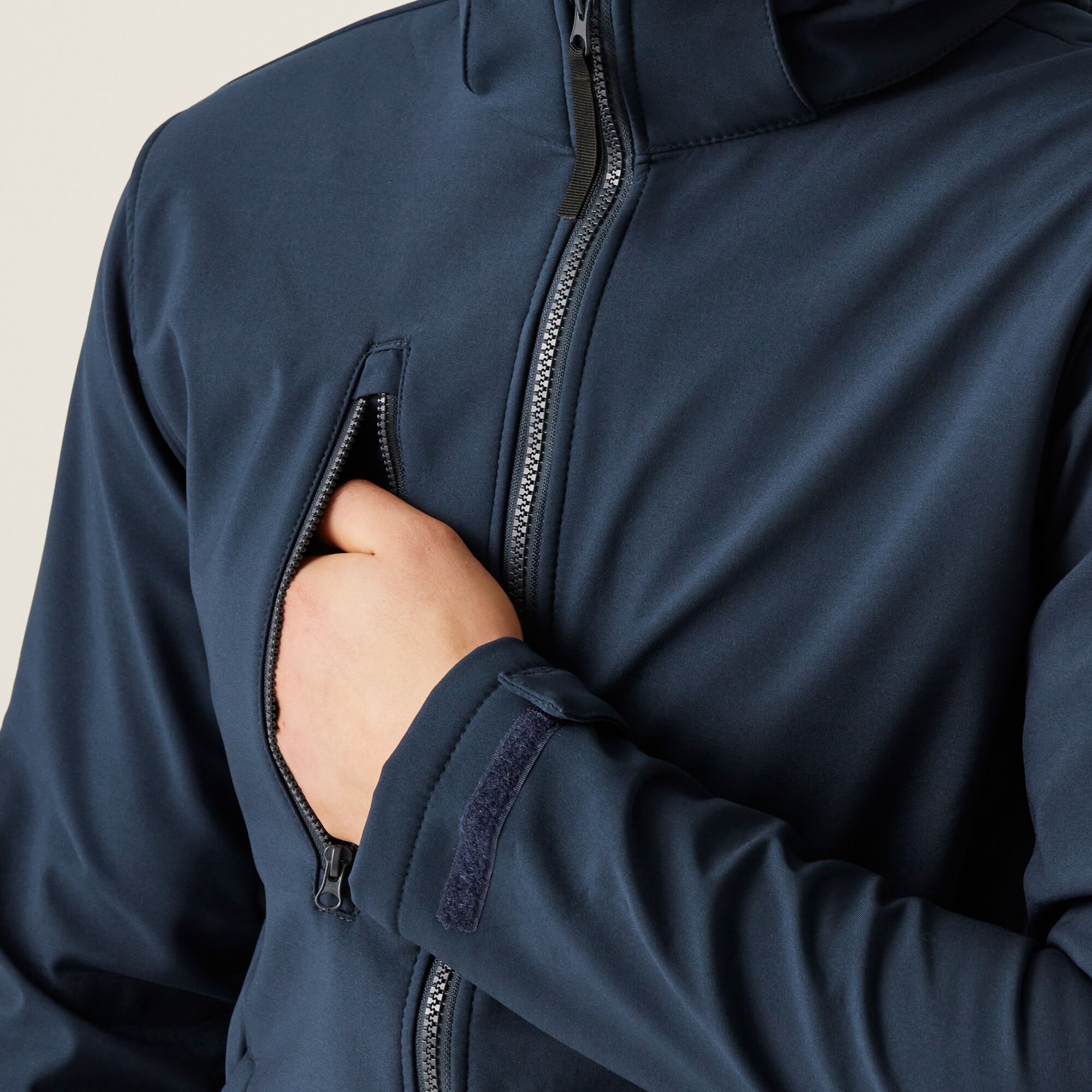 Men's Venturer 3 Layer Printable Hooded Softshell Jacket | Navy