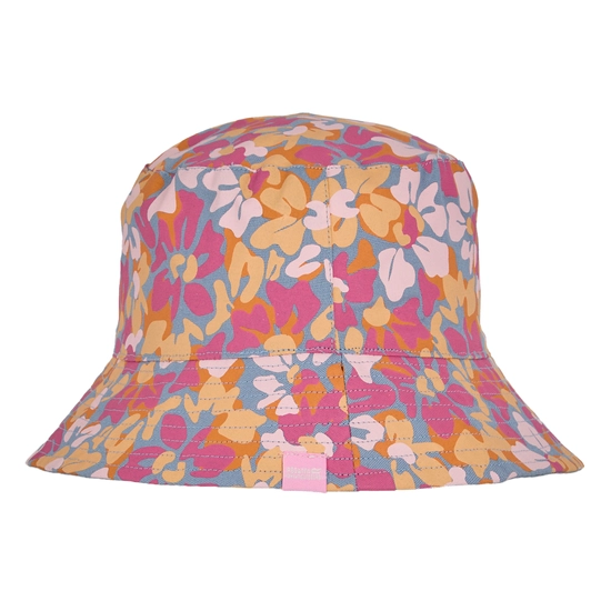 Women's Reversible Bucket Hat | Summer Floral Print Chambray Blue