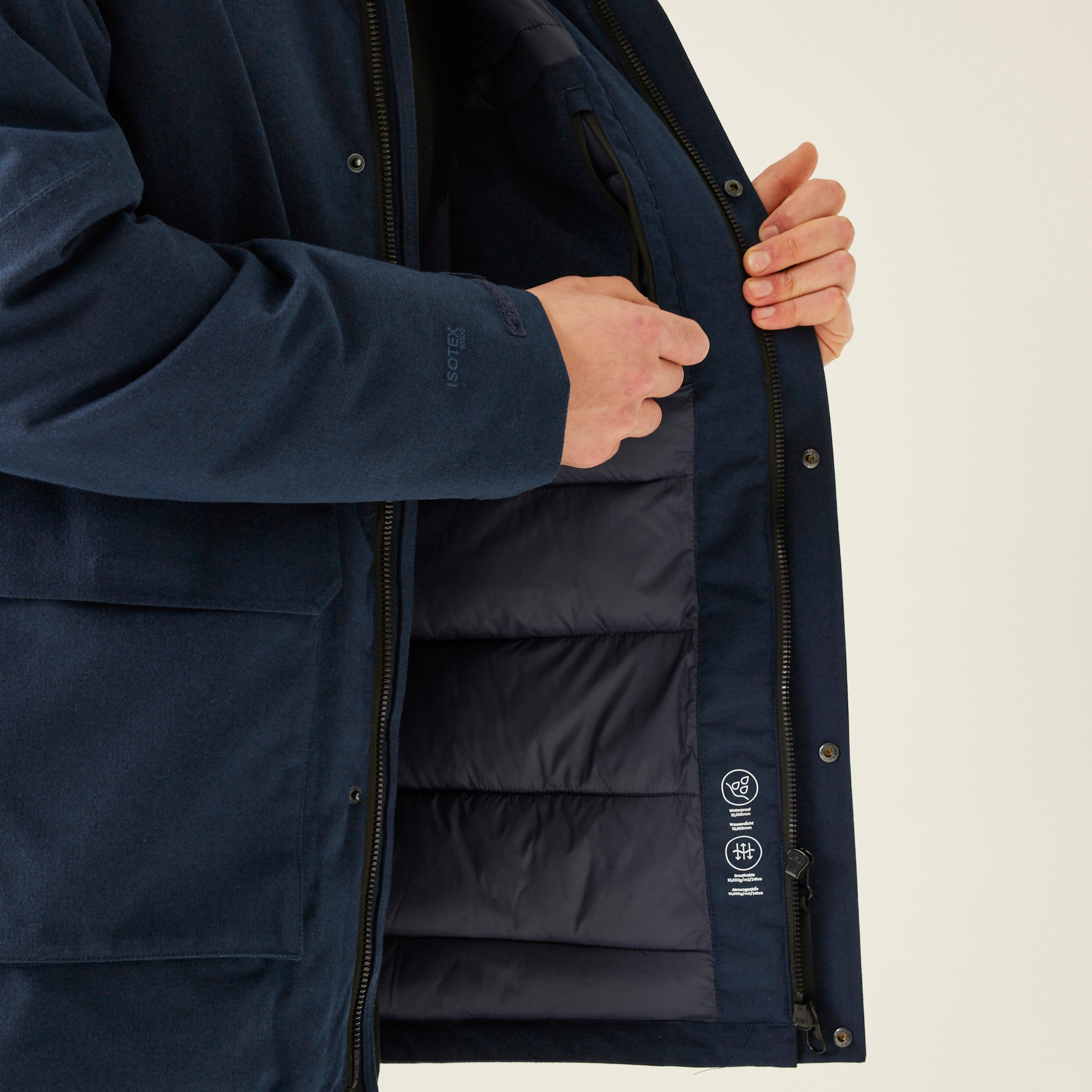 Men's Ezdale Waterproof Insulated Jacket | Navy Marl Navy