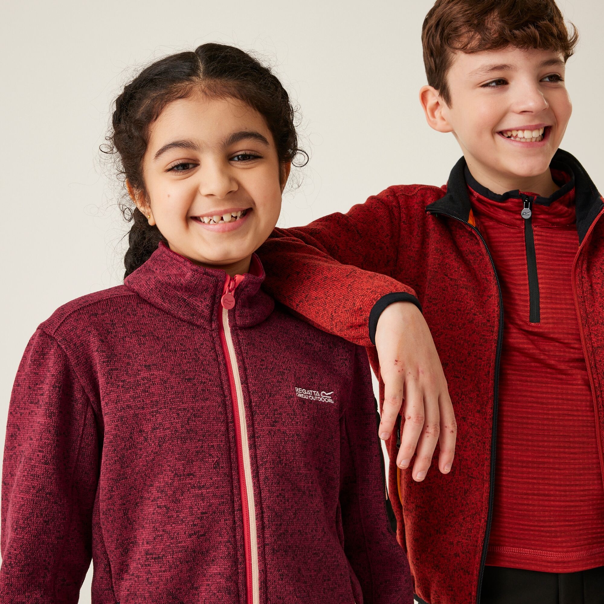 Kids' Newhill Full Zip Fleece | Rumba Red Red Sky