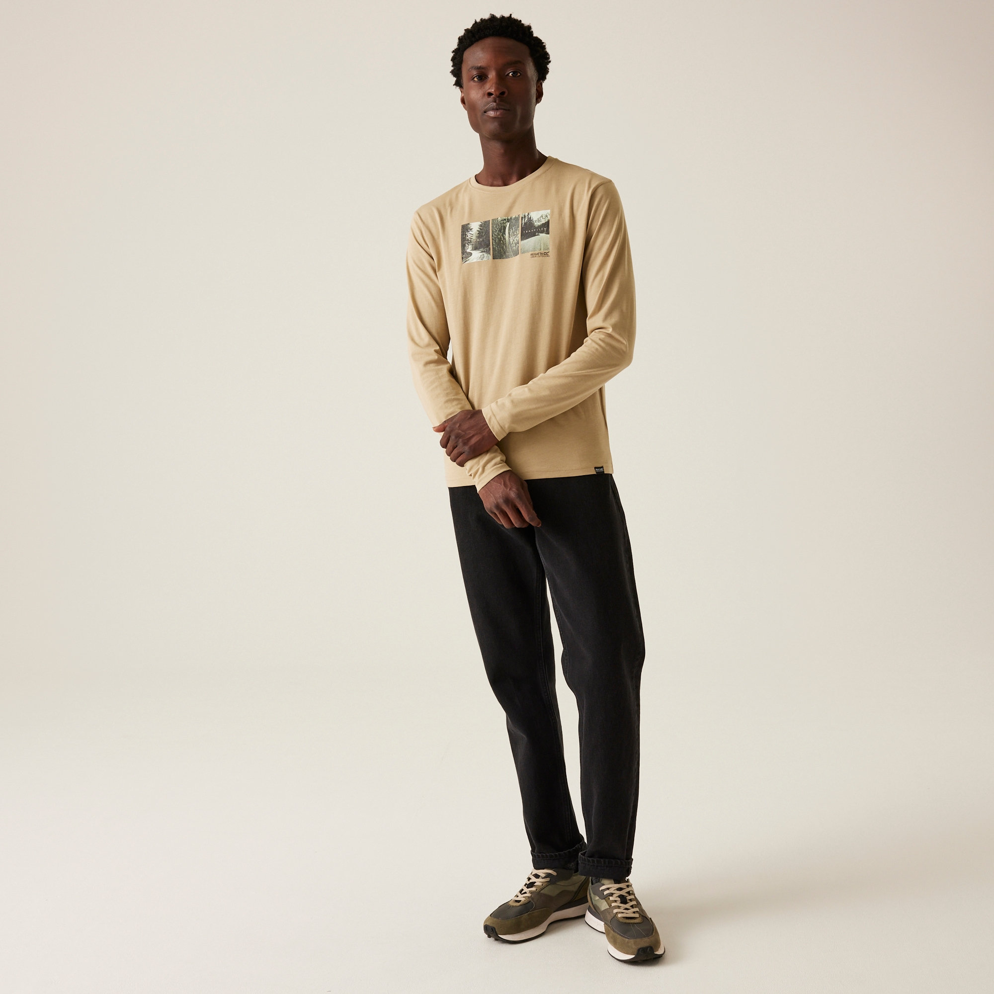 Men's Maylow Long Sleeved T-Shirt | Abbeystone Marl Graphic