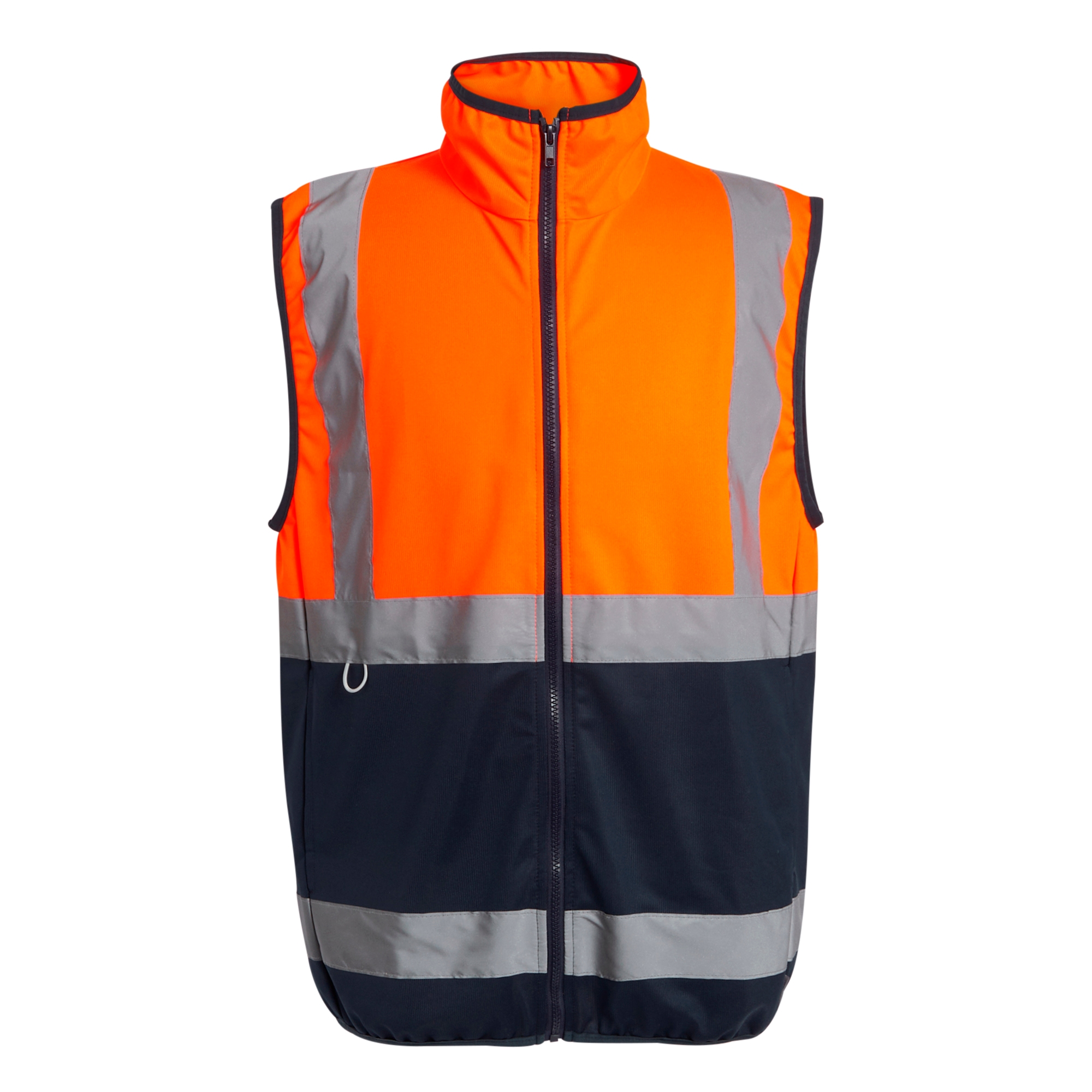 Men's Pro HI-VIS Full Zip Gilet | Orange Navy