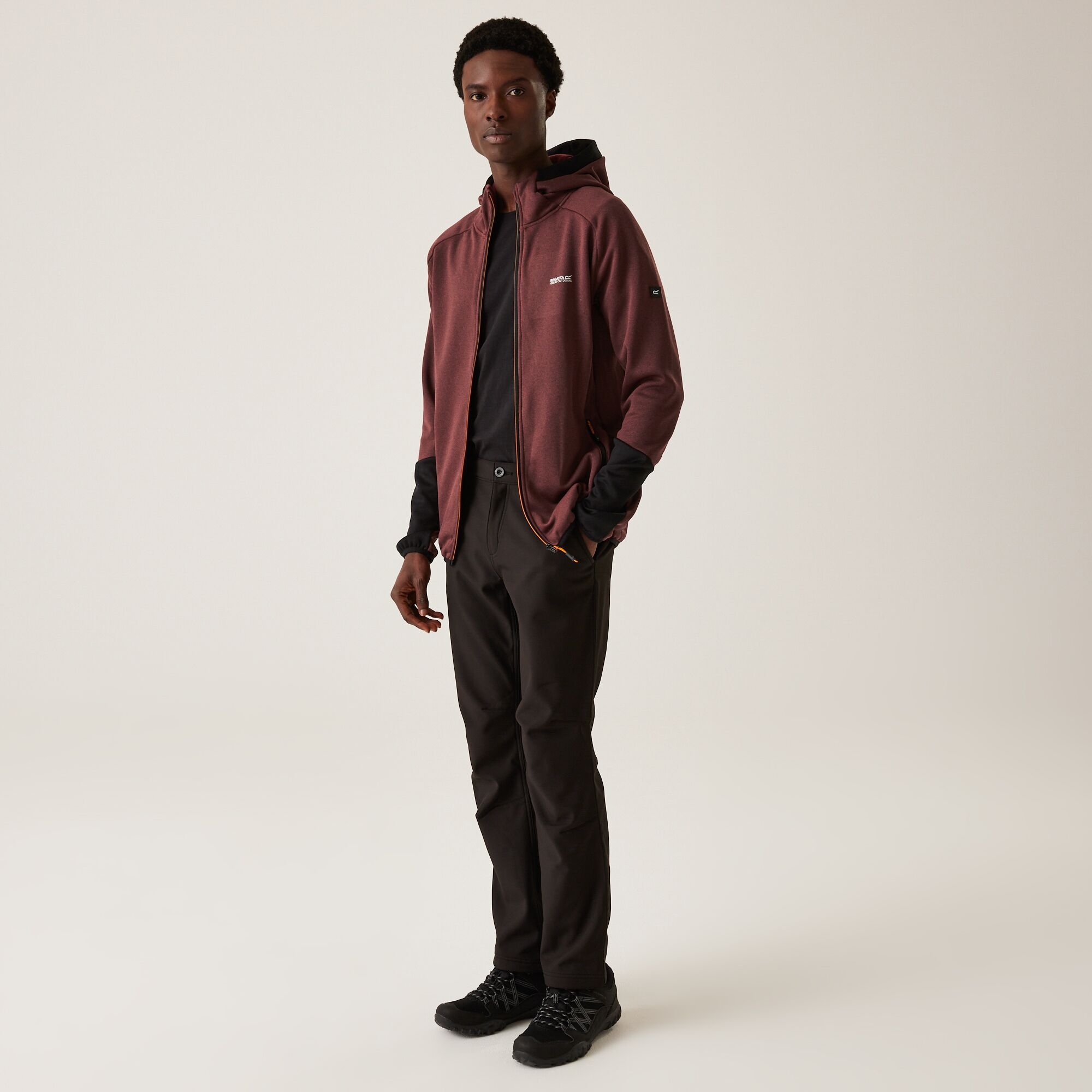 Men's Sarwood Softshell Jacket | Red Ochre Marl Black