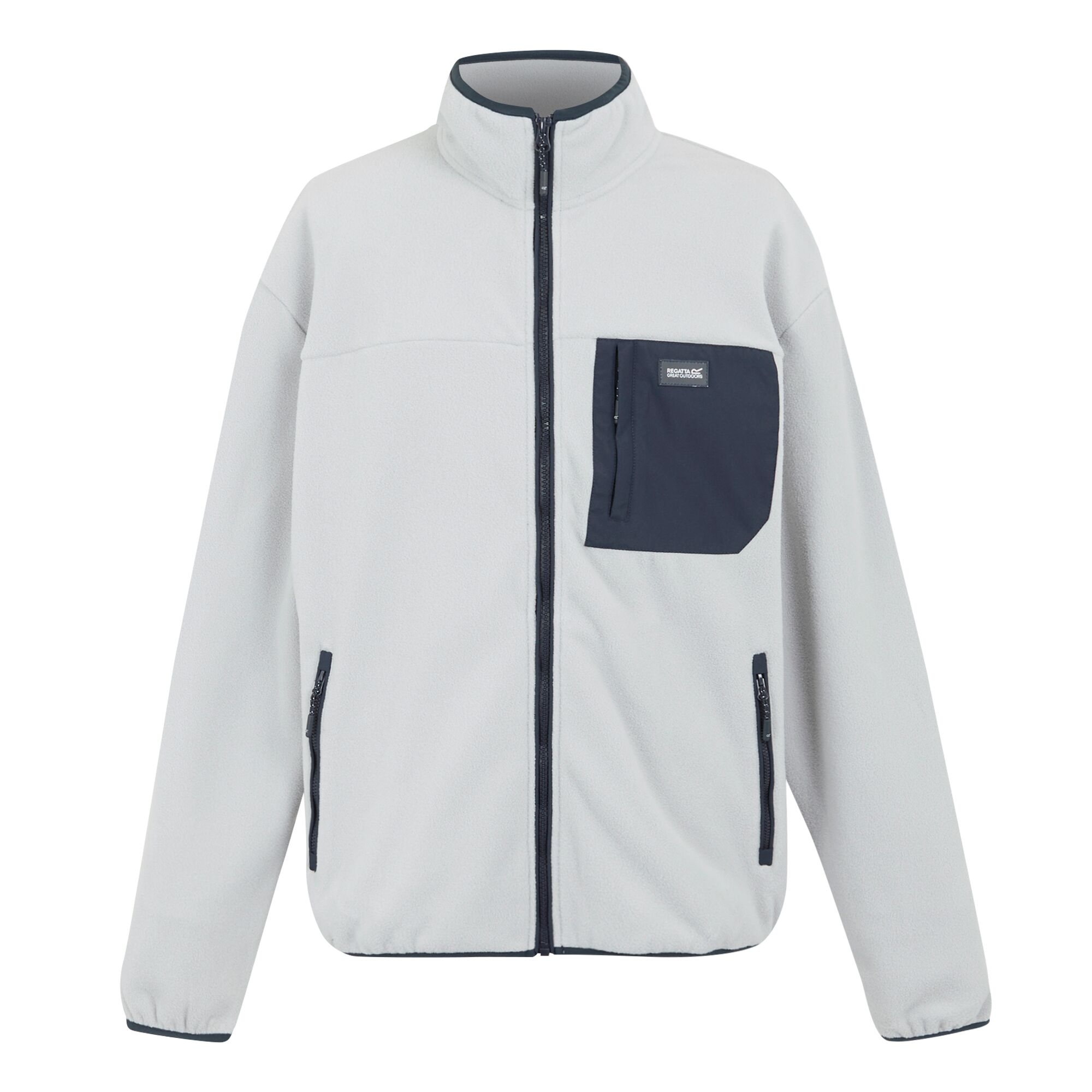 Men's Frankie Full Zip Fleece | Silver Grey Navy