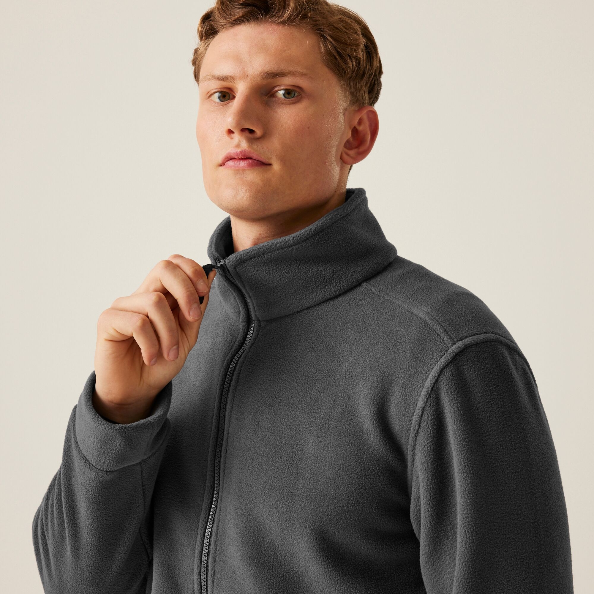 Men's Classic Full Zip Fleece | Seal Grey