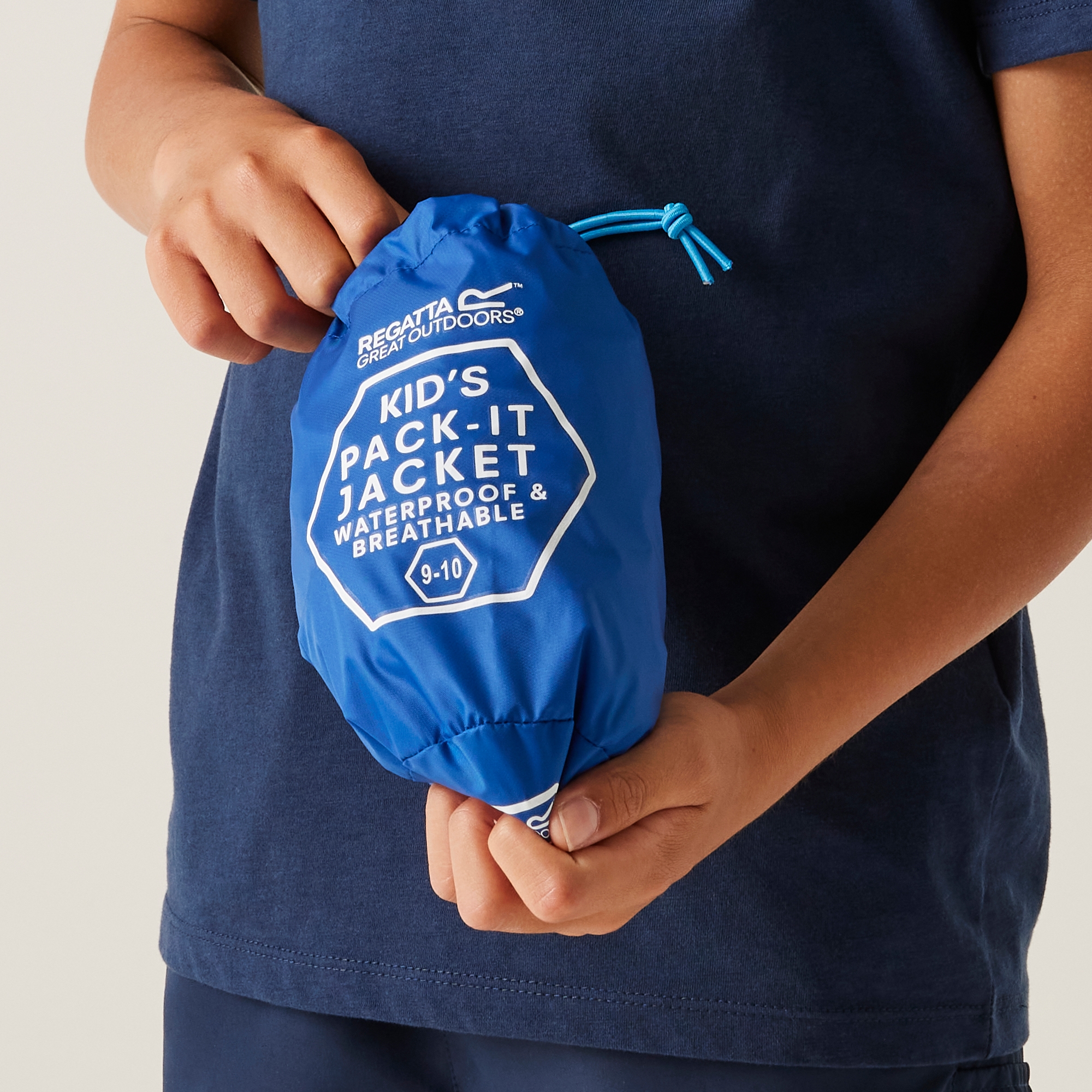 Kids' Pack It Waterproof Packaway Jacket | Olympian Blue Elysium Blue