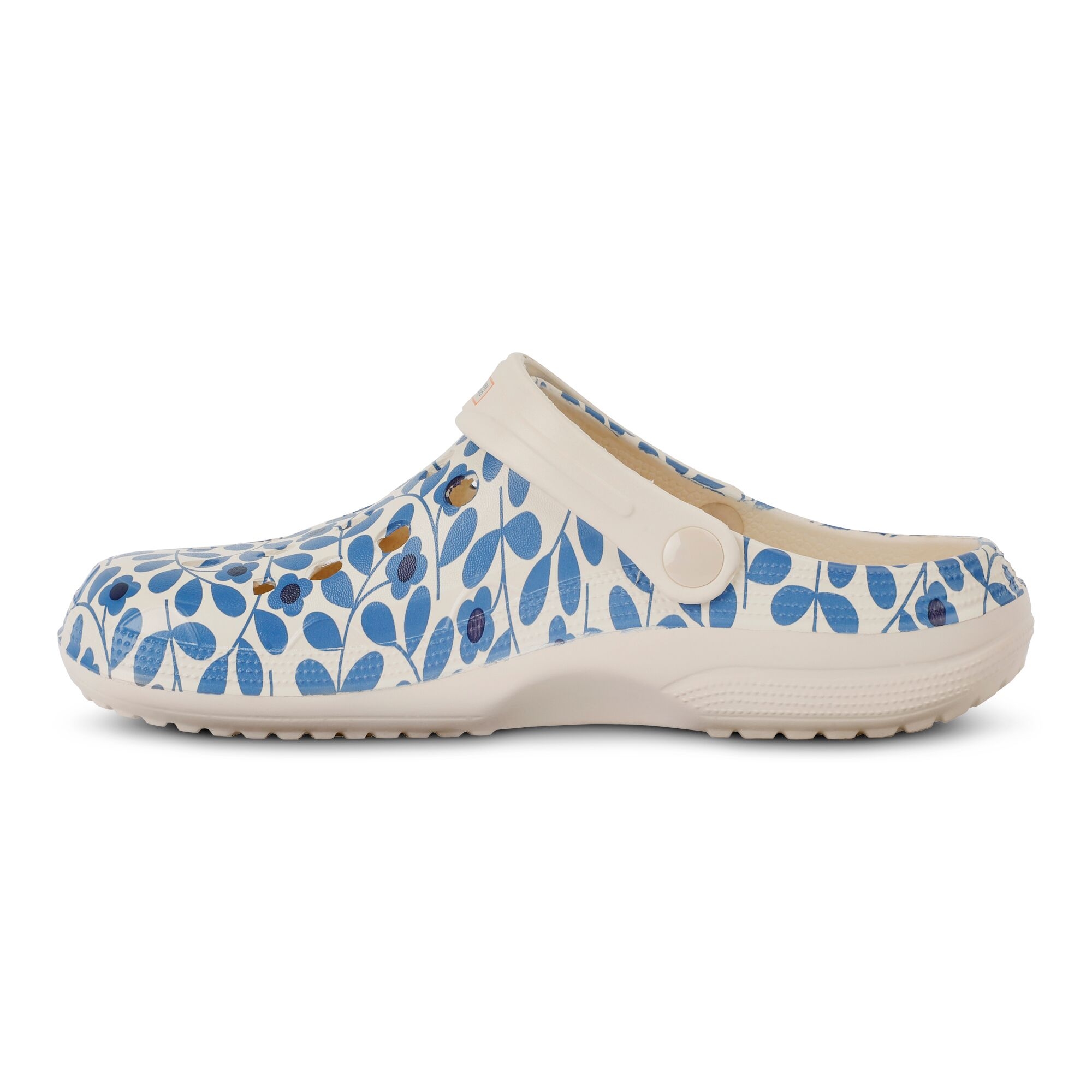 Orla Kiely Clog Sandals | Jasmine Flower Blue