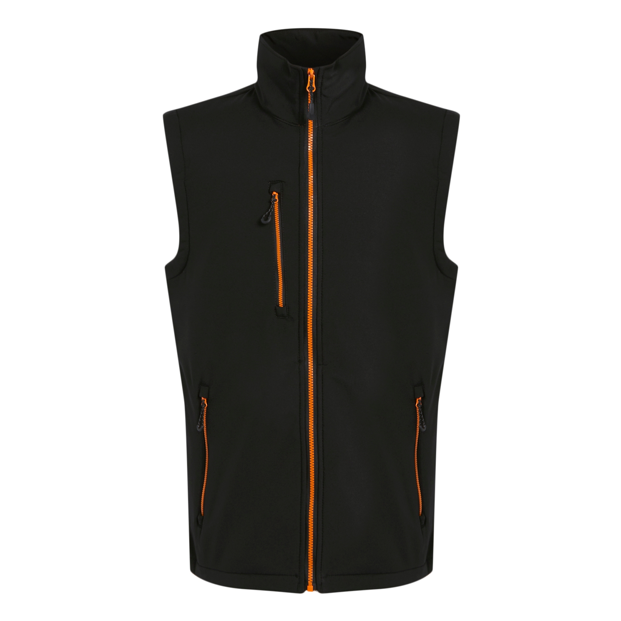 Men's Navigate 2 Layer Softshell Bodywarmer | Black Orange Pop