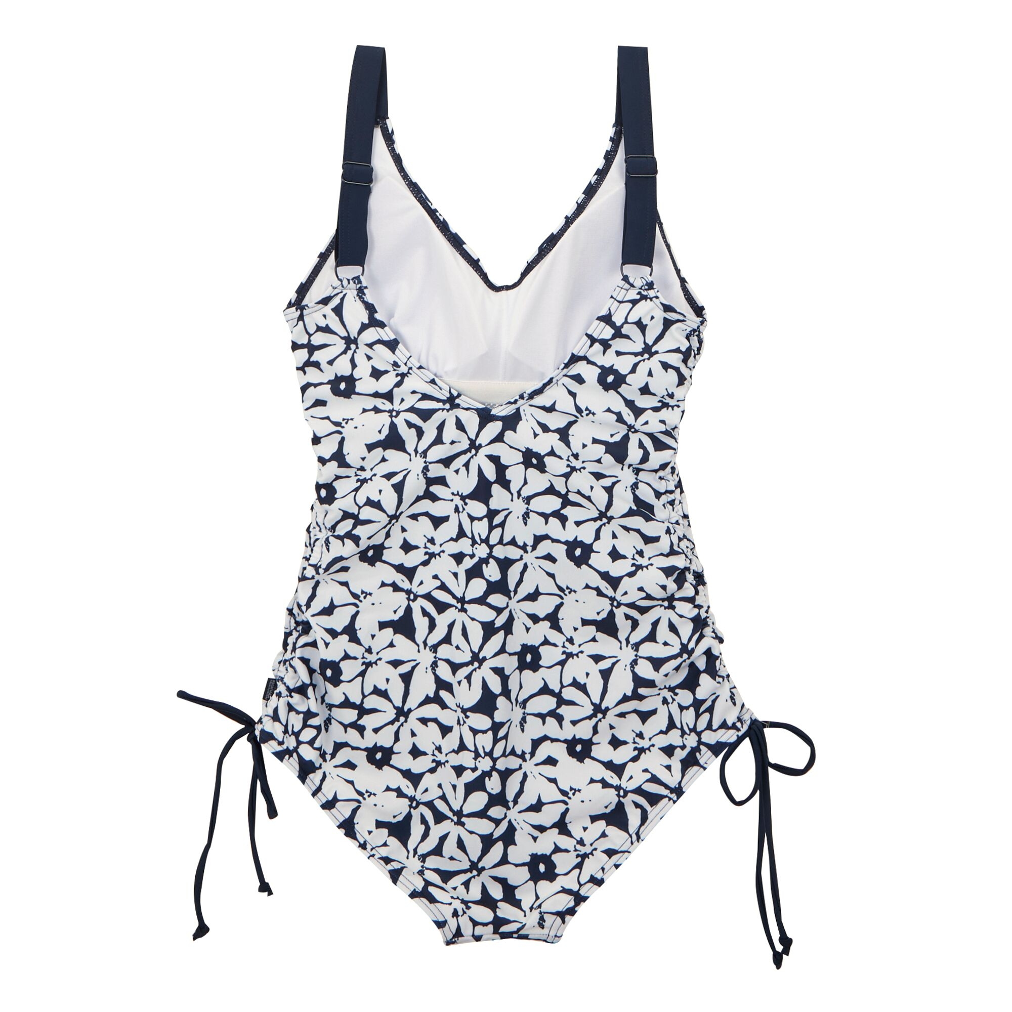 Women's Alinae Swimsuit | Navy White Large Floral