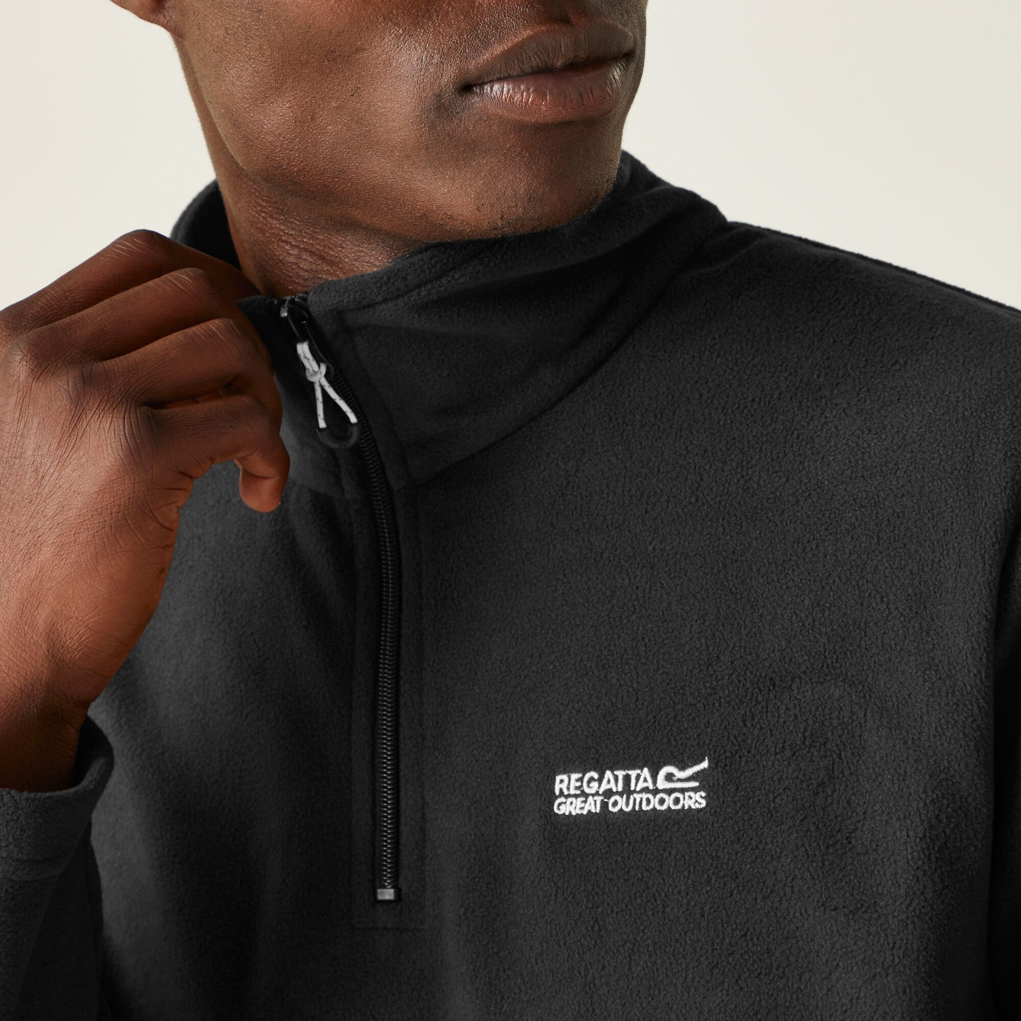 Men's Thompson Lightweight Half Zip Fleece | Black