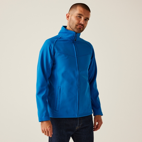 Men's Uproar Softshell Jacket | Oxford Blue Seal Grey