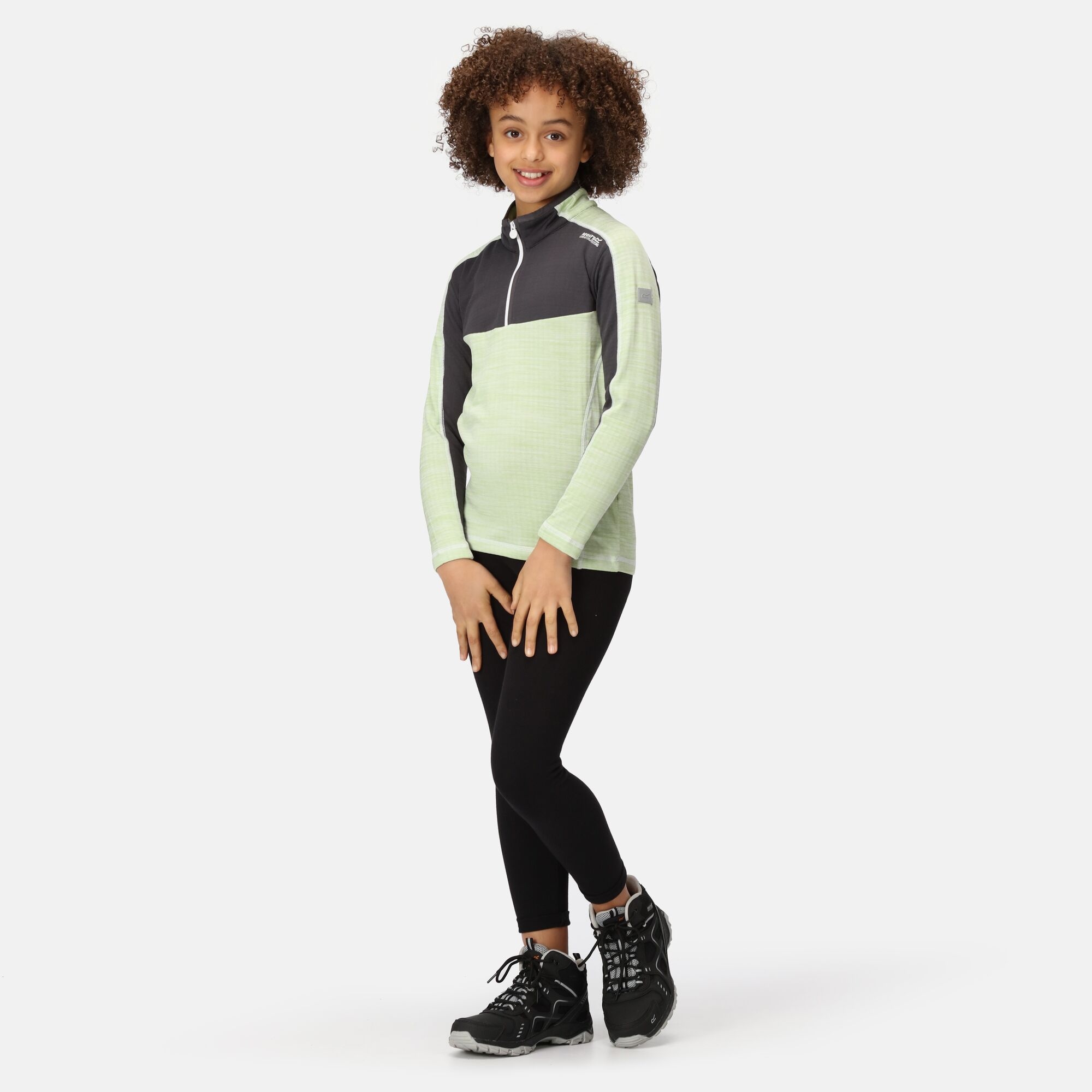 Kids' Hewley Fleece | Quiet Green Seal Grey