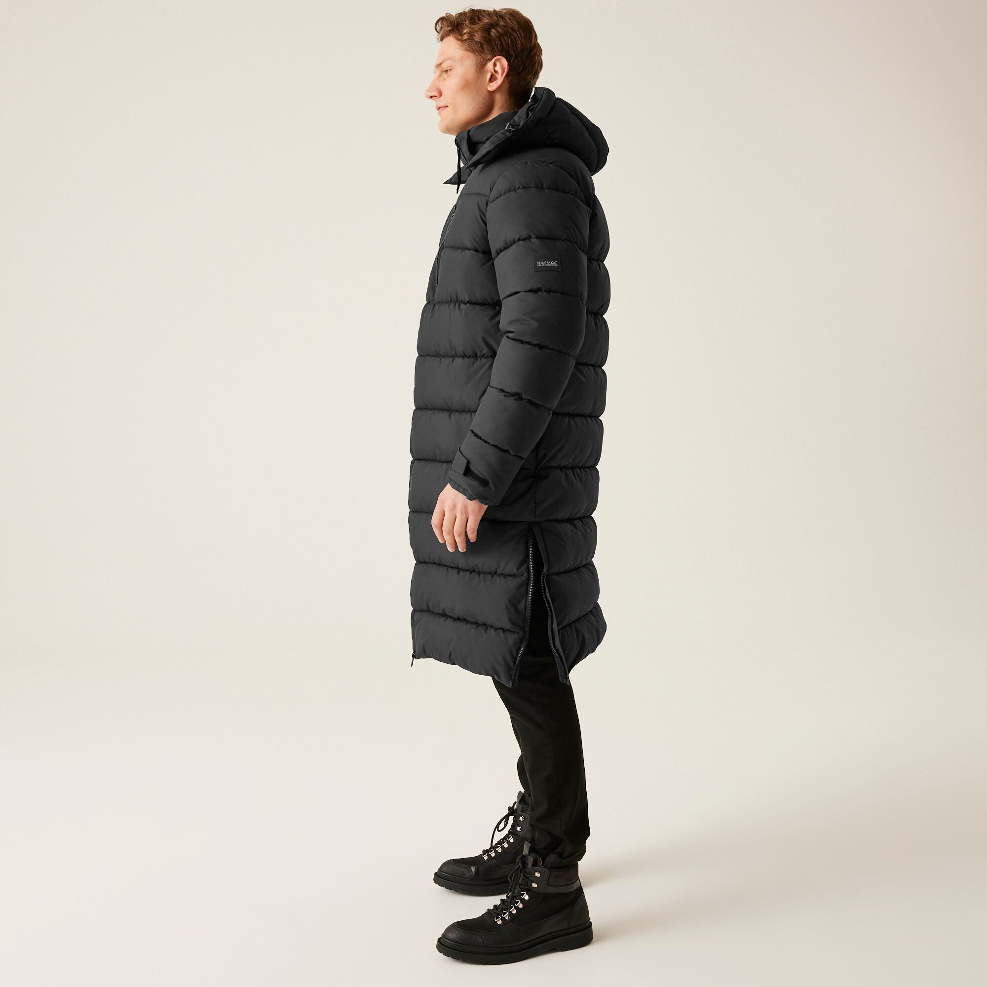 Men's Mottere Longline Padded Jacket | Black Black