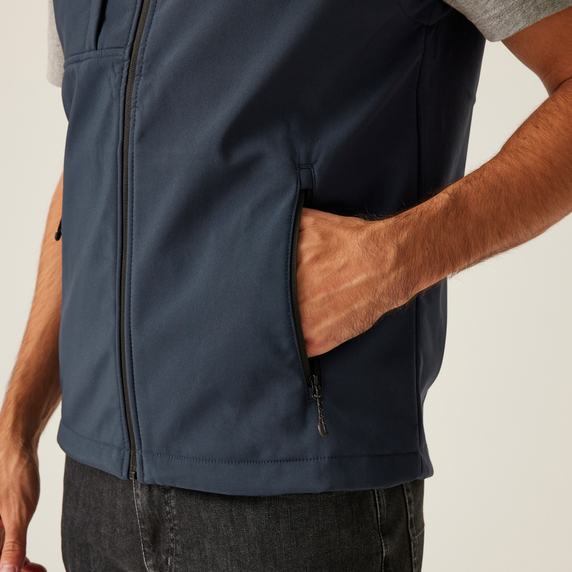 Men's Octagon II 3 Layer Softshell Bodywarmer | Navy Seal Grey