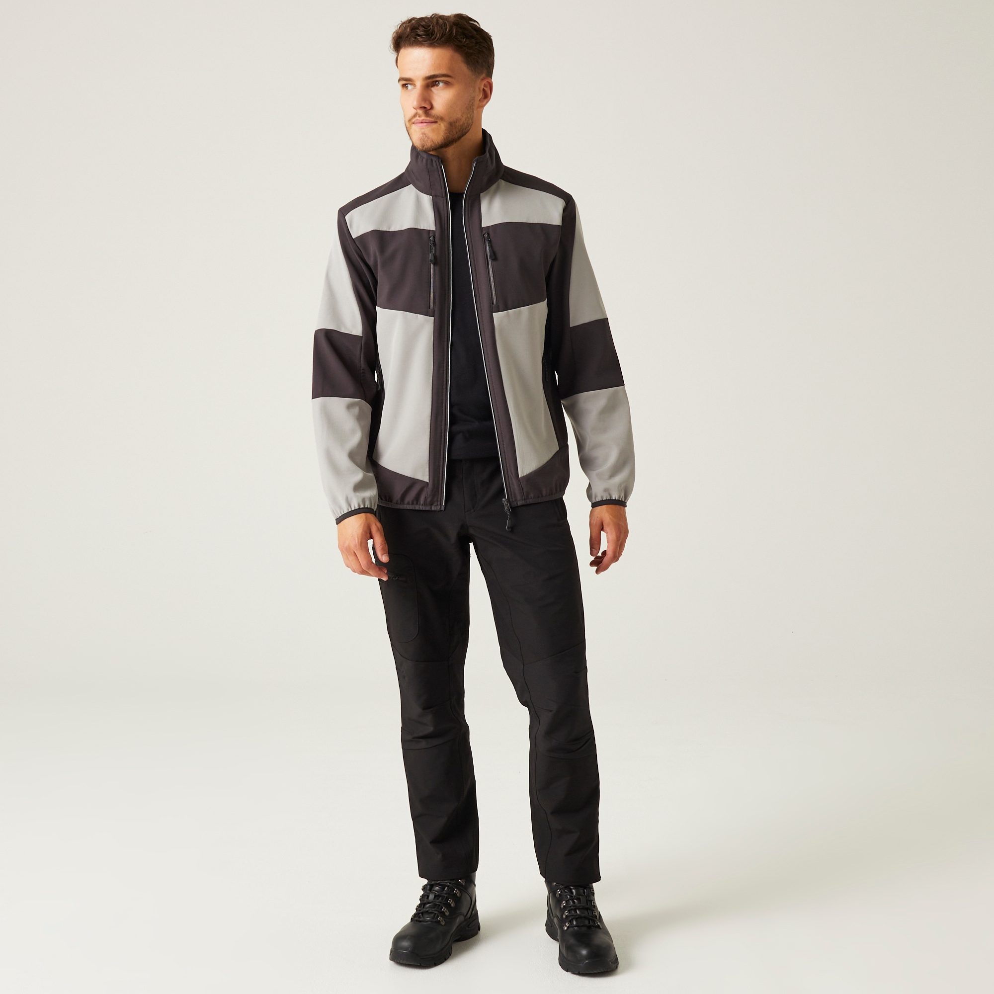 Men's E-Volve 2 Layer Softshell Jacket | Mineral Grey Ash
