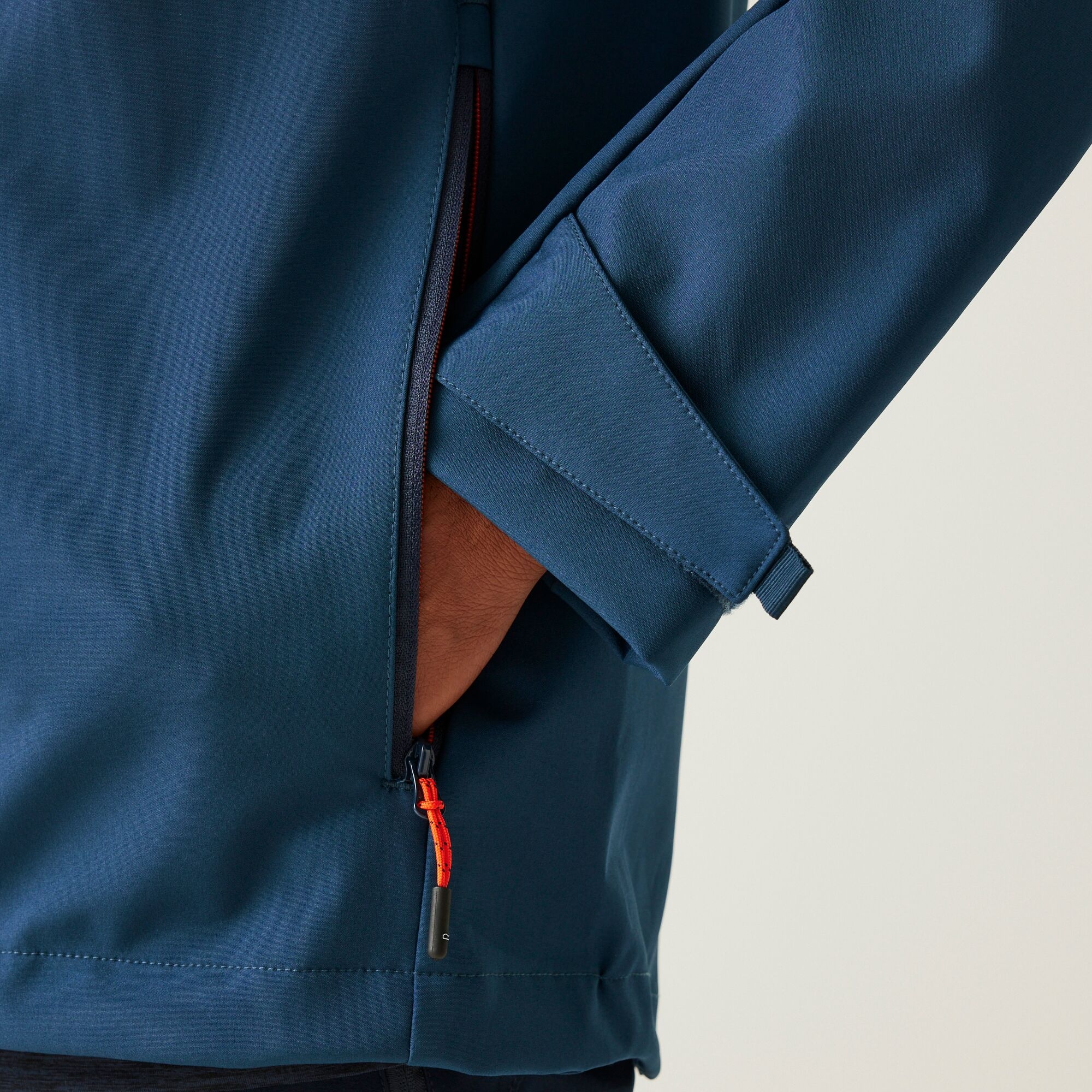 Men's Arana Softshell Jacket | Moonlight Denim Tangerine Tango