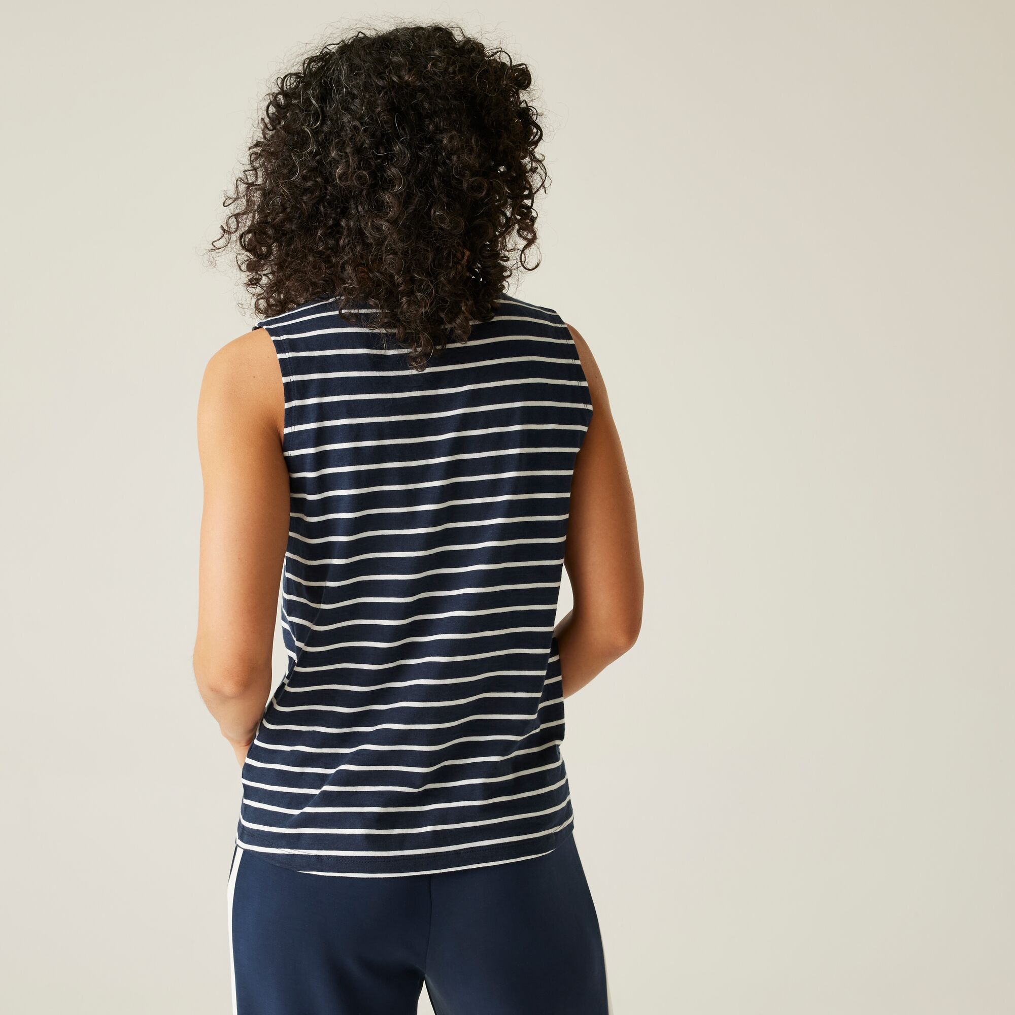 Women's Fariene Sleeveless Top | Navy White Stripe