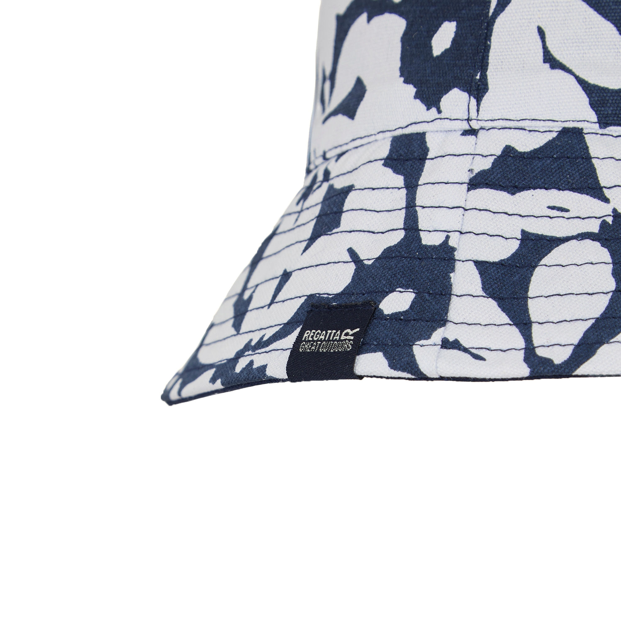 Women's Reversible Bucket Hat | Navy Abstract Flower Print Navy