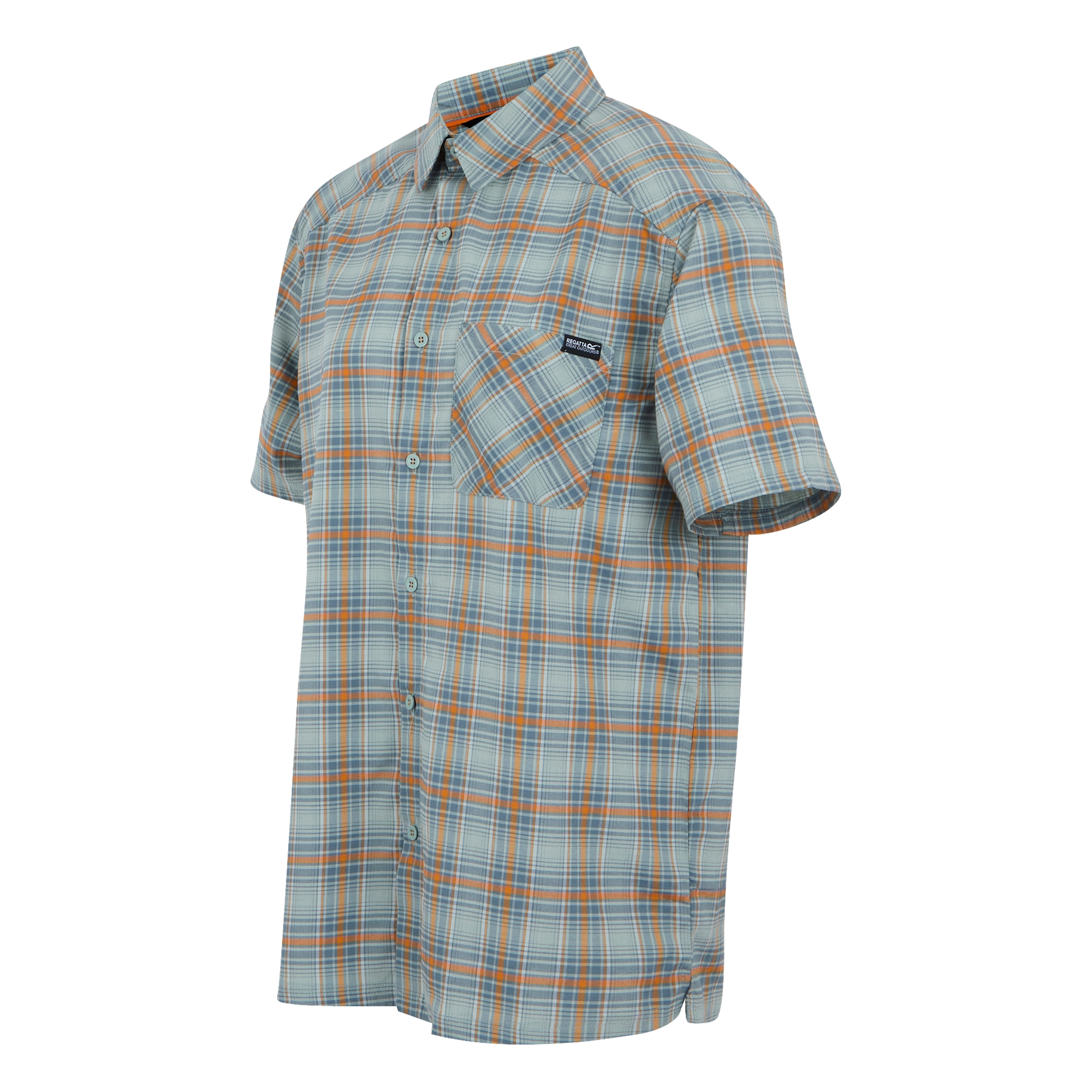 Men's Begarno Short Sleeve Shirt | Glacier Stormy Weather Fox Check