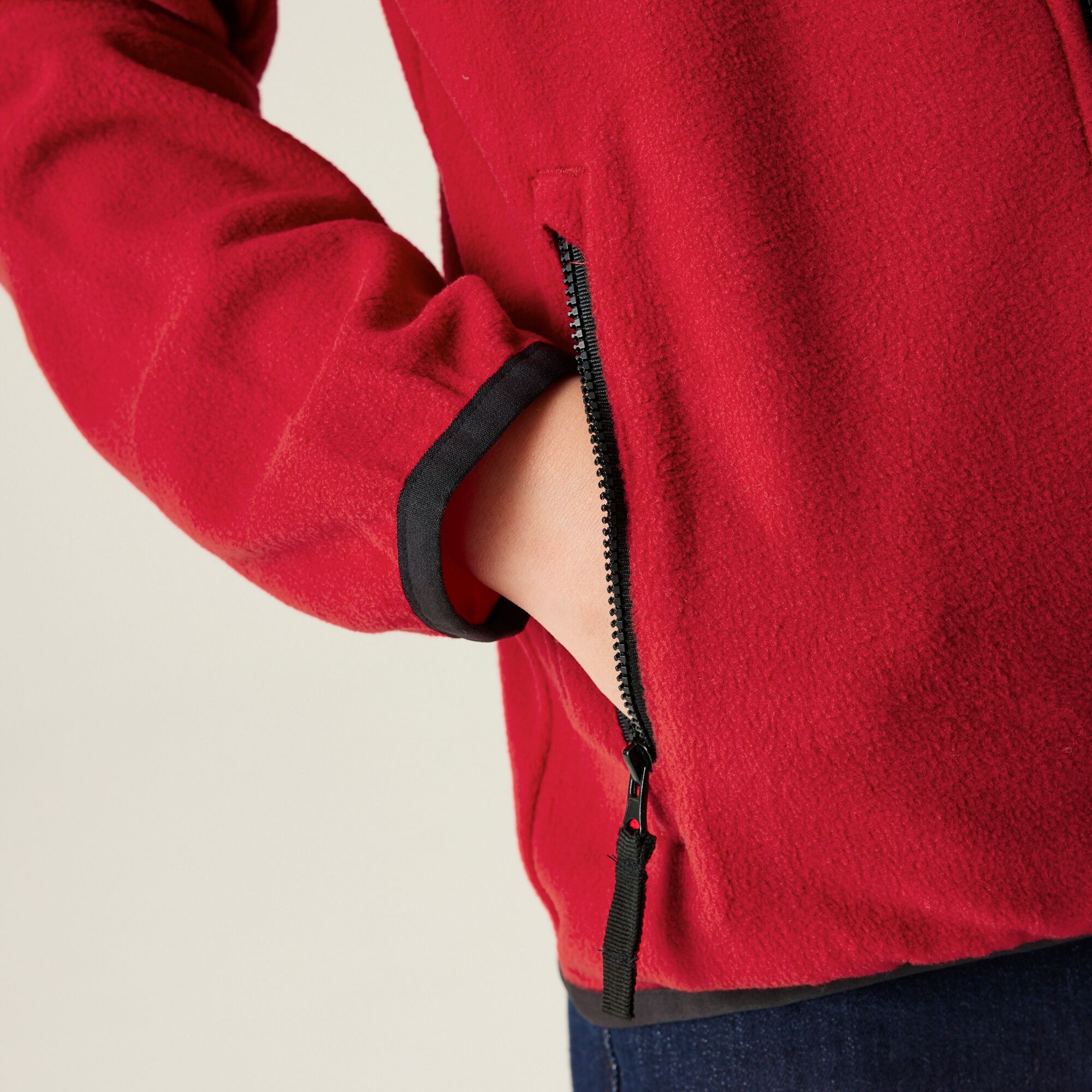 Kids' Full Zip Micro Fleece | Classic Red