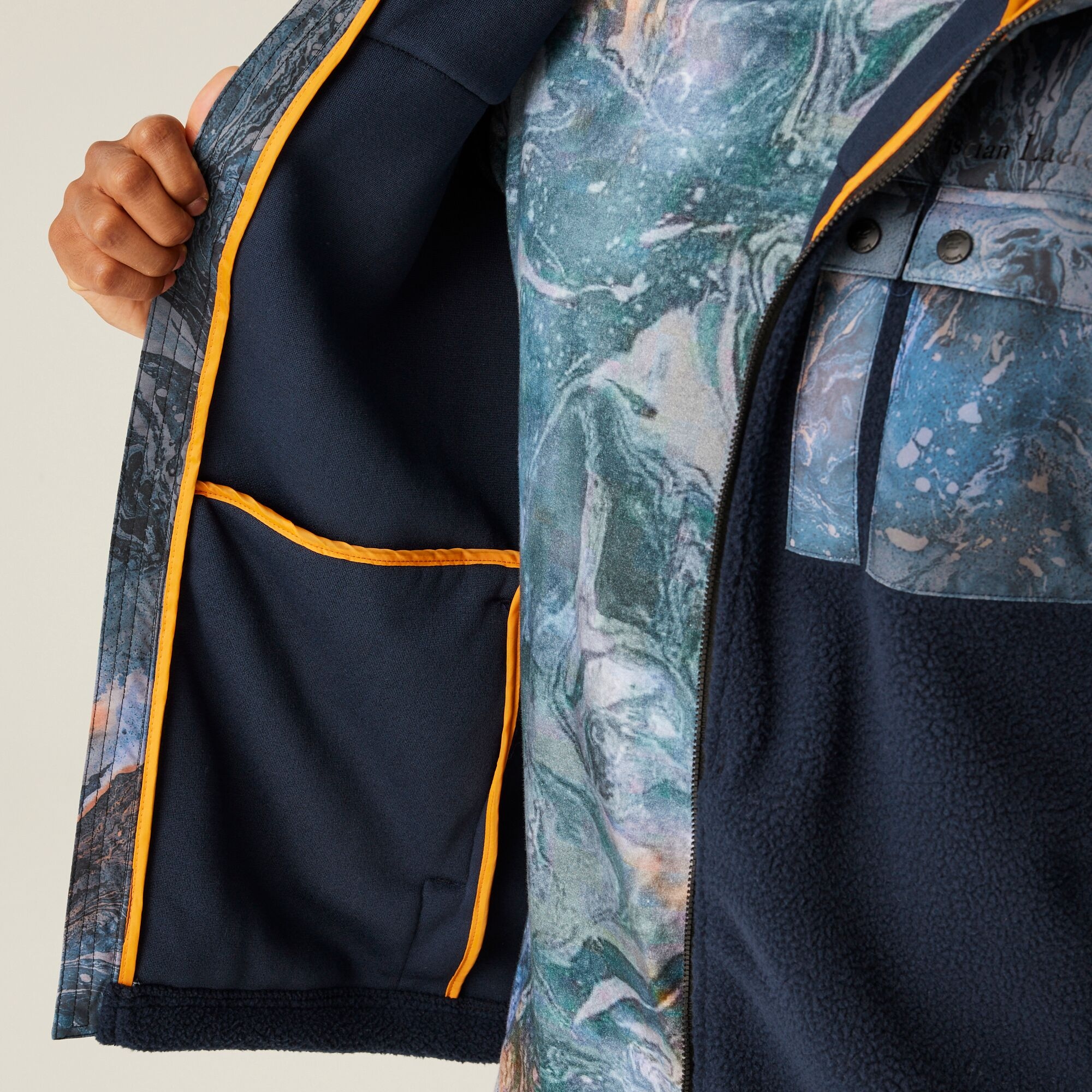 Christian Lacroix - Men's Valensoles Fleece | Navy Bain De Minuit Print