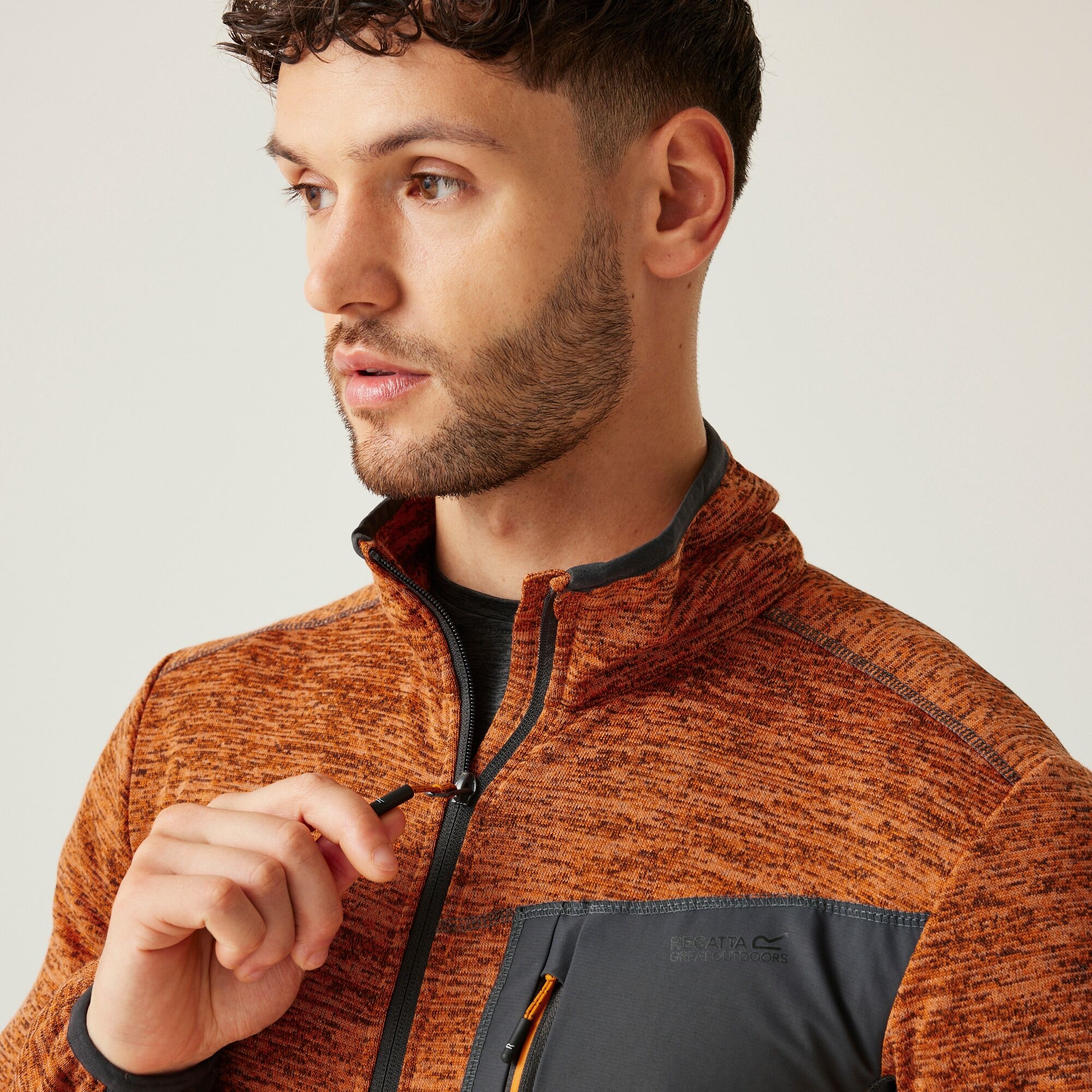 Men's Baslinn Full Zip Fleece | Fox Marl Ash