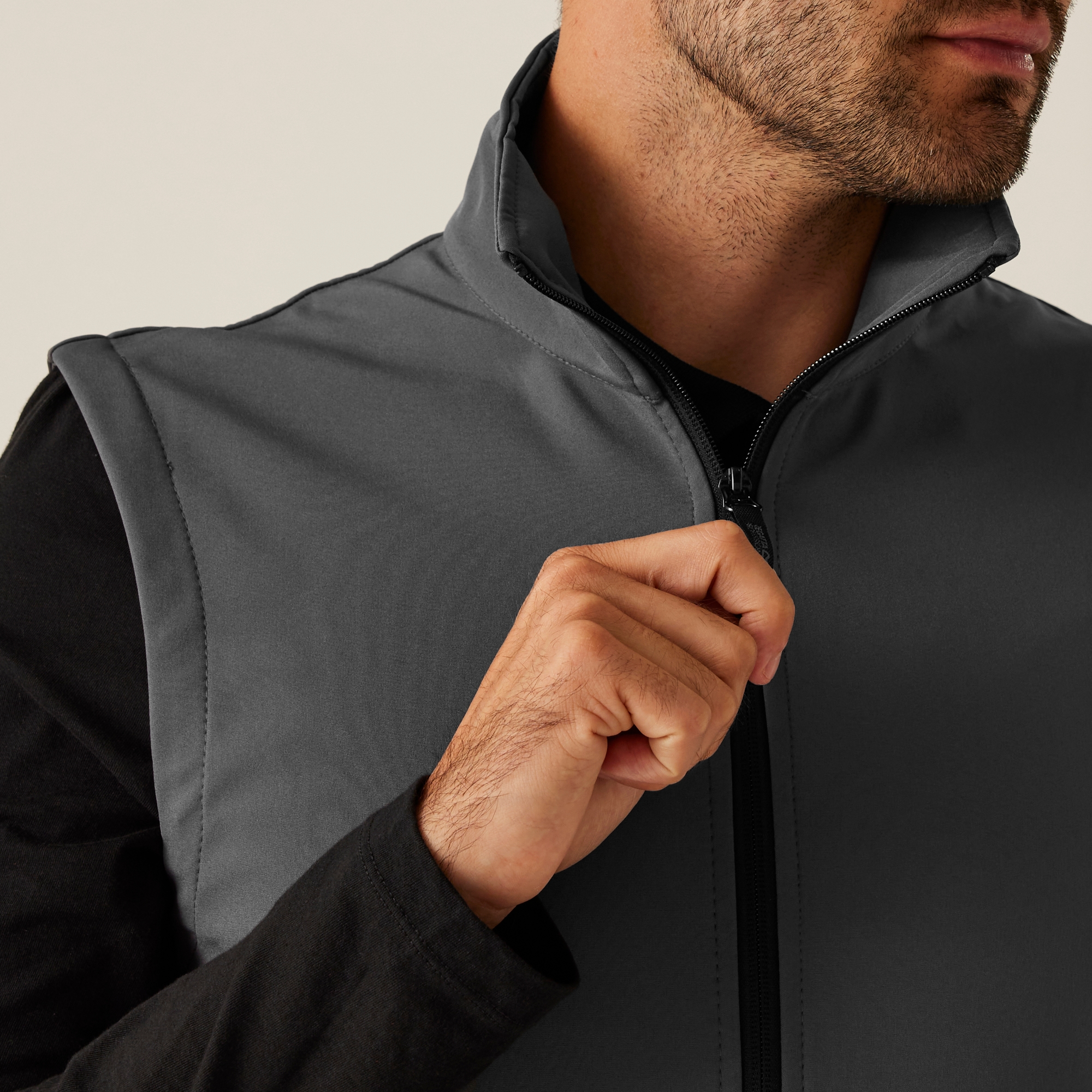 Men's Classic Printable Softshell Bodywarmer | Seal Grey