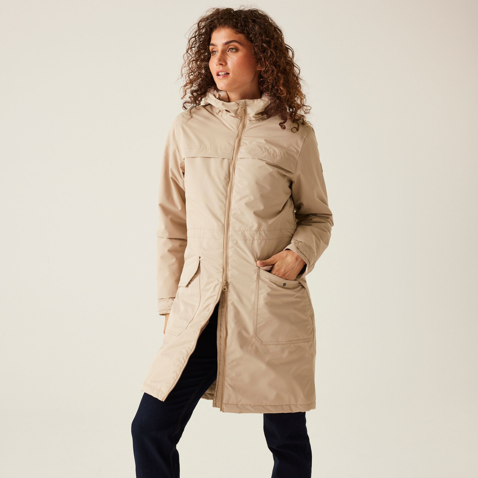 Women's Romine II Waterproof Parka Jacket | Warm Taupe Light Vanilla