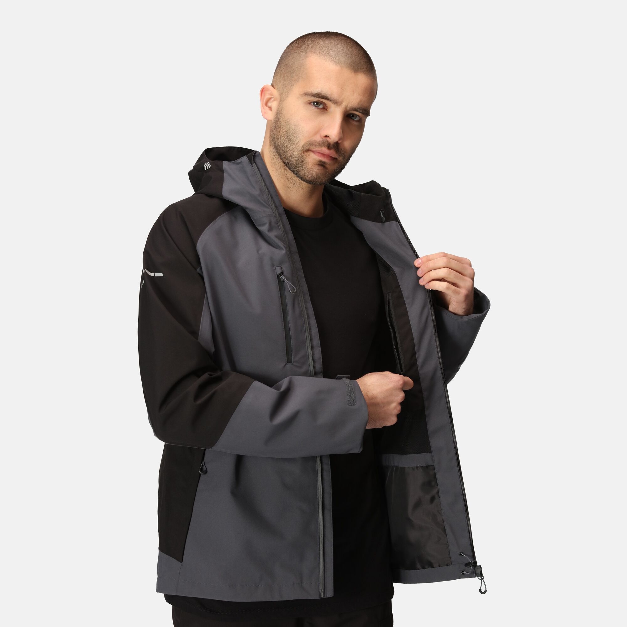 Men's X-Pro Beacon Waterproof Jacket | Seal Grey Black